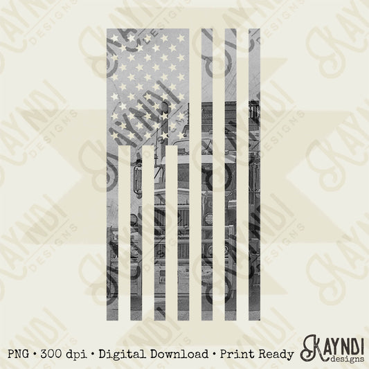 American Flag Semi Truck Sublimation Design PNG Digital Download Printable Country Semi Driver America Flag