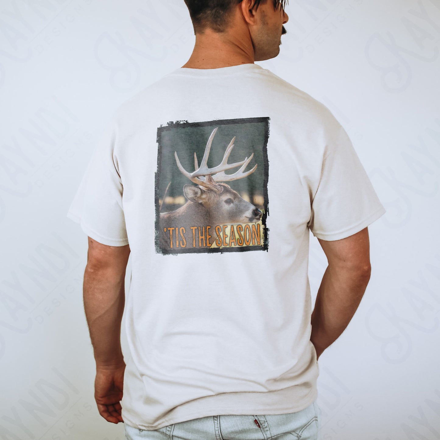 'Tis The Season Deer Season Hunting Season Men’s Sublimation Design Png Digital Download Camouflage Manly Men’s Shirt Design DTG Printing