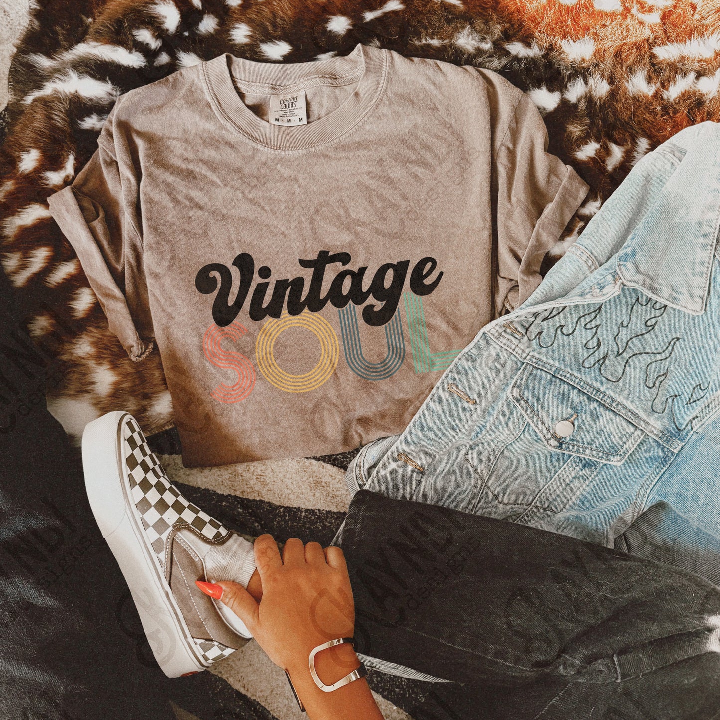 Vintage Soul Retro Sublimation Design PNG Digital Download Printable
