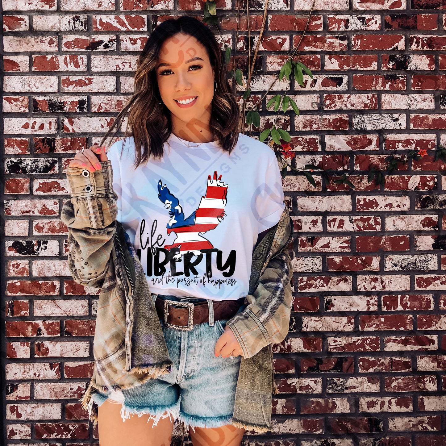 Life Liberty and the Pursuit of Happiness Eagle Sublimation Design PNG Digital Download Printable USA 4th of July Independence Day Patriotic