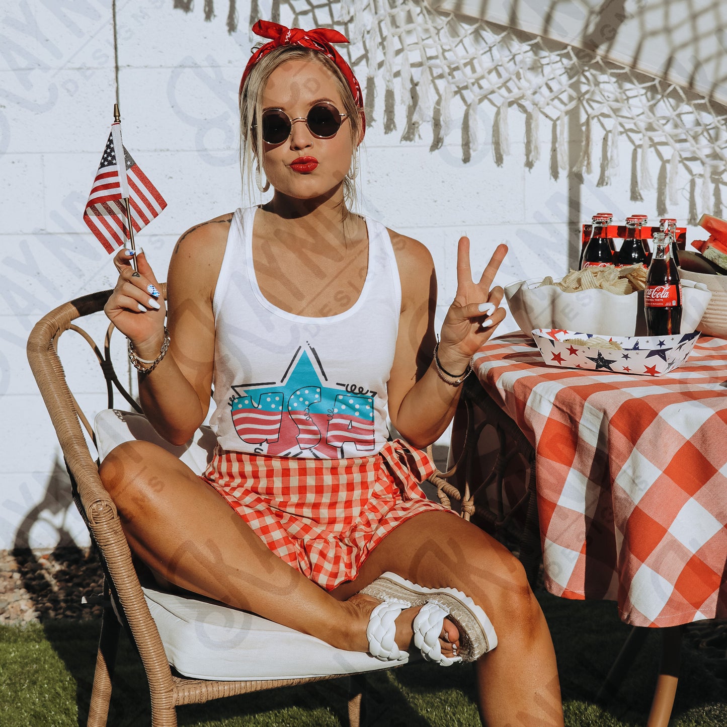 USA Doodle Star Sublimation Design PNG Digital Download Printable Red White & Blue Star Doodle