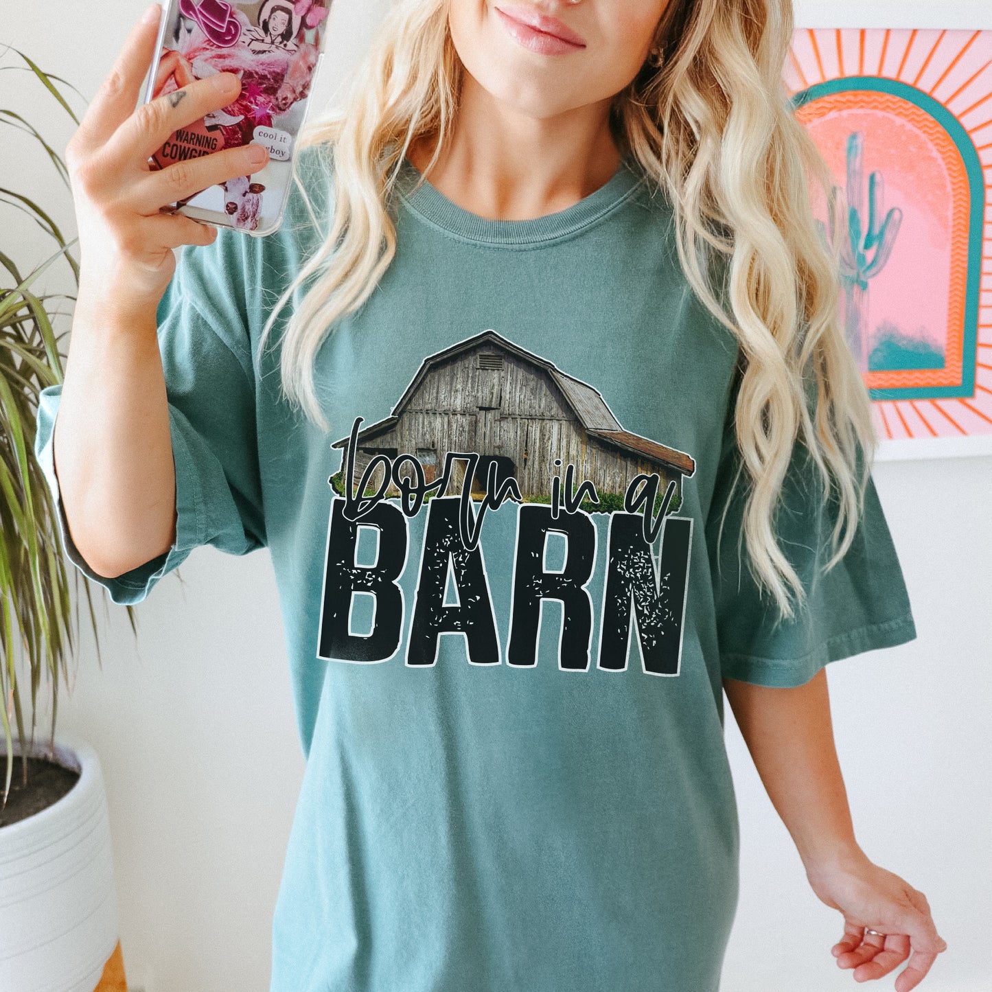 Born In a Barn Sublimation Design PNG Digital Download Printable Country Western Southern Farm Farmer Saying Quote