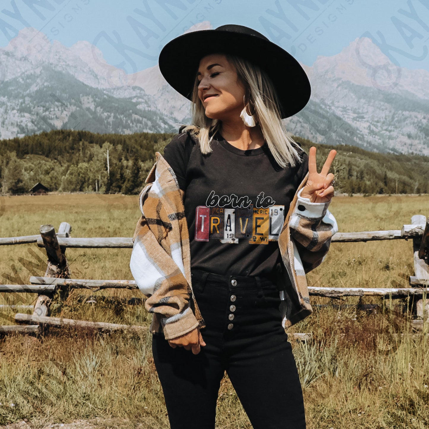 Born to Travel Sublimation Design PNG Digital Download Printable License Plate Travel