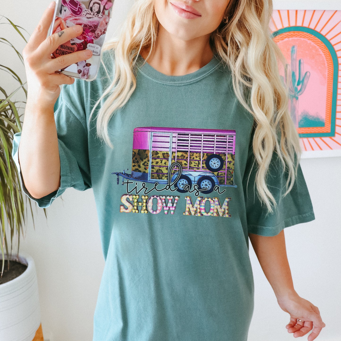 Tired as a Show Mom Sublimation Design PNG Digital Download Printable Marquee Hauler Farm Life Mom