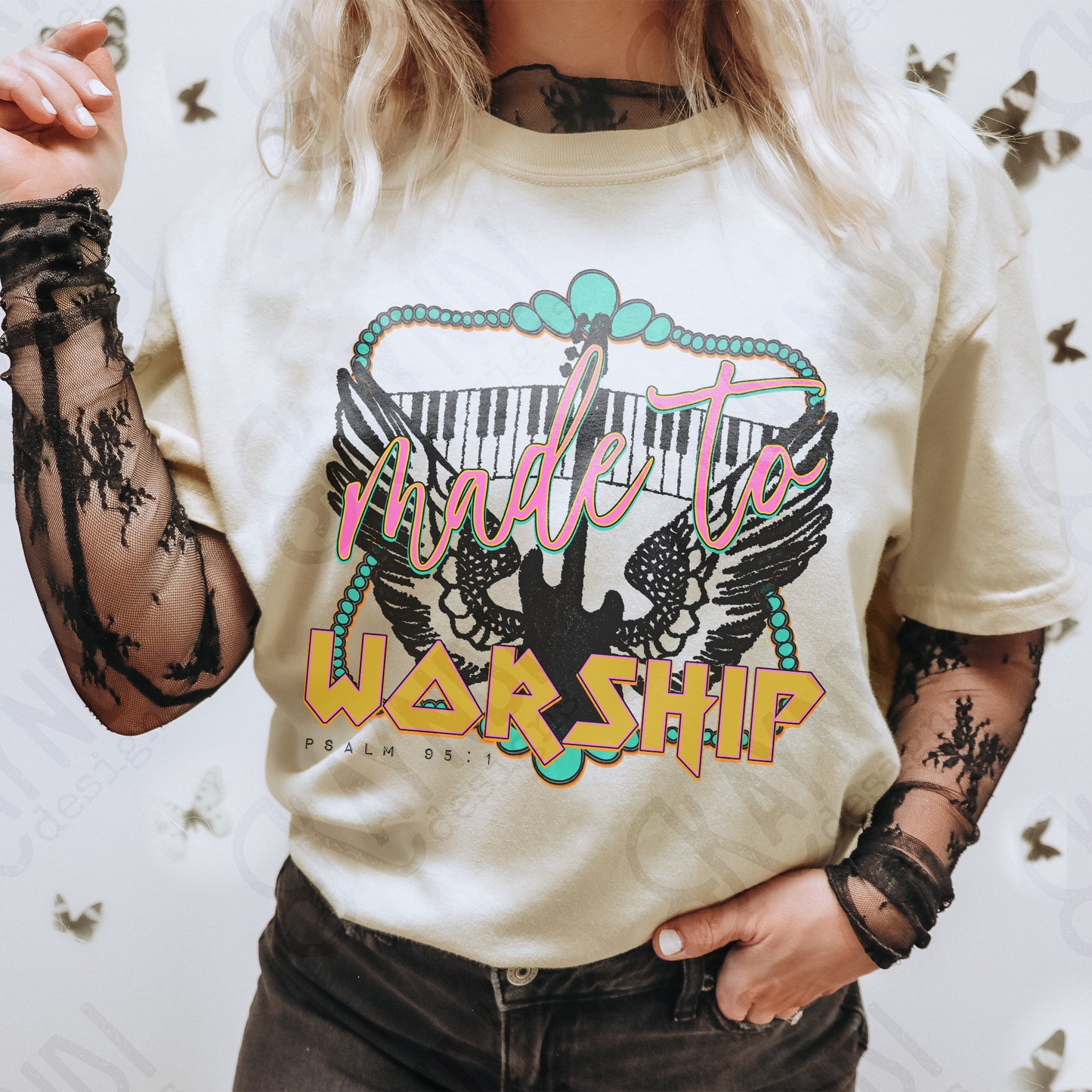 Made to Worship Fierce Faith Collab Design Sublimation Design PNG Digital Download Printable Cute Rock Band Worship