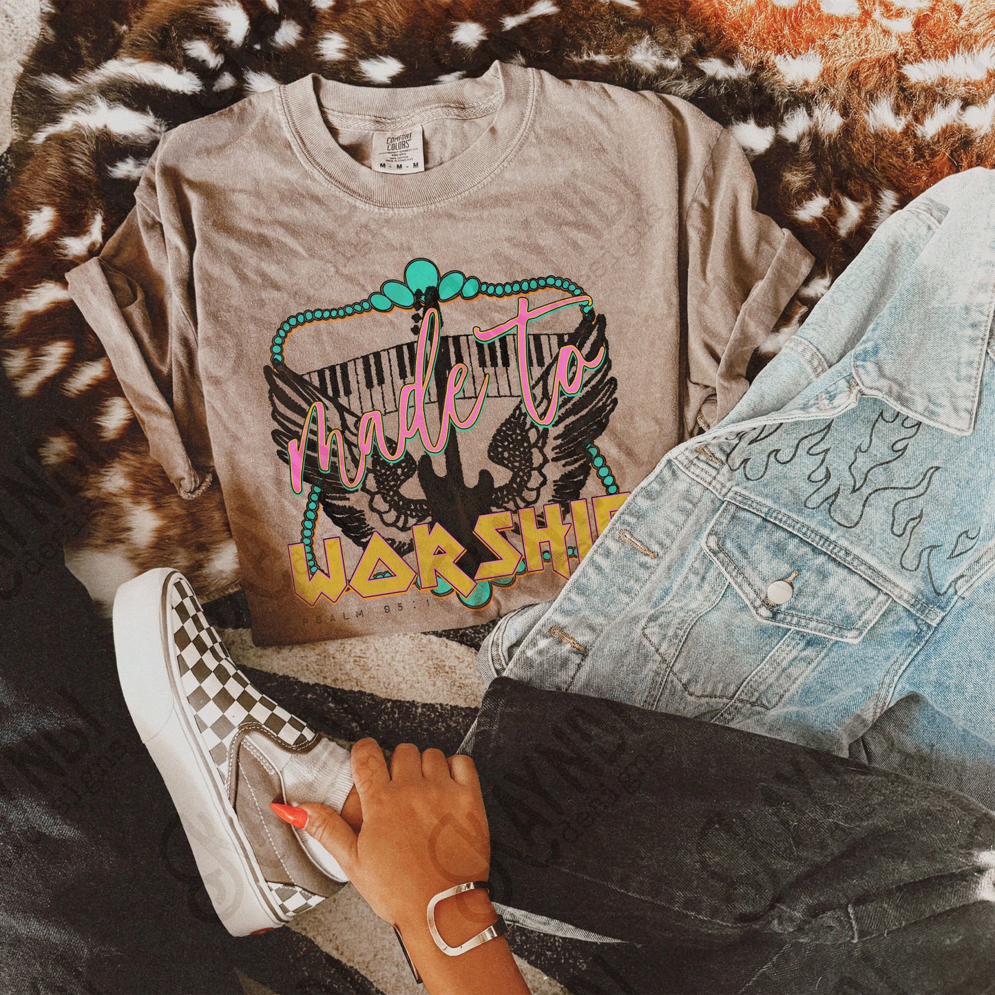 Made to Worship Fierce Faith Collab Design Sublimation Design PNG Digital Download Printable Cute Rock Band Worship