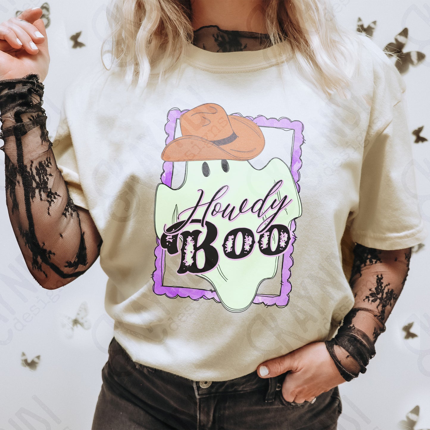 Howdy Boo Sublimation Design PNG Digital Download Printable Halloween Ghost Cute Western