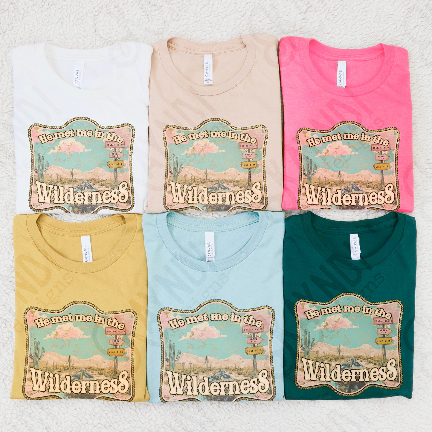 He Met Me in the Wilderness Sublimation Design PNG Digital Download Printable Desert Faith Verses