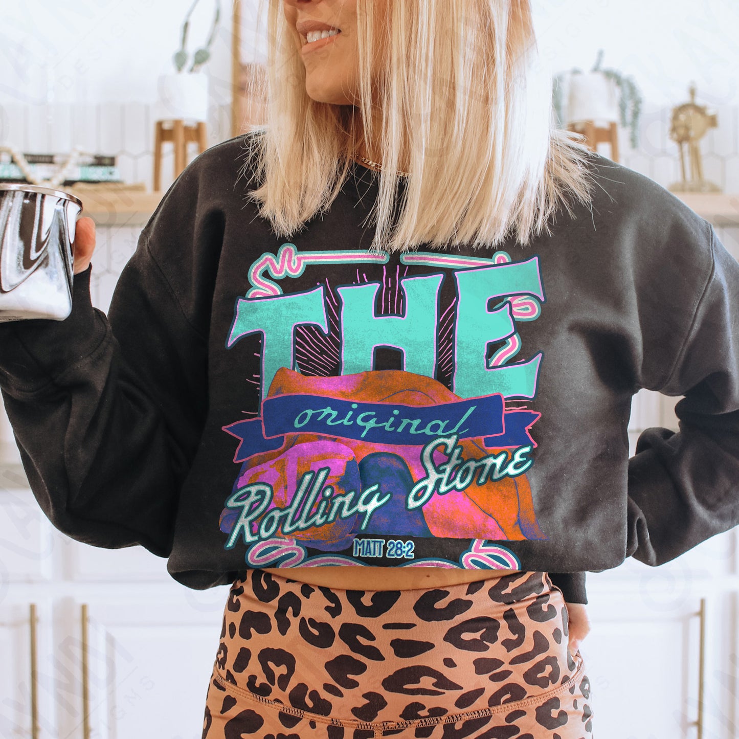 The Original Rolling Stone Sublimation Design PNG Digital Download Printable Faith Jesus Bible Verse