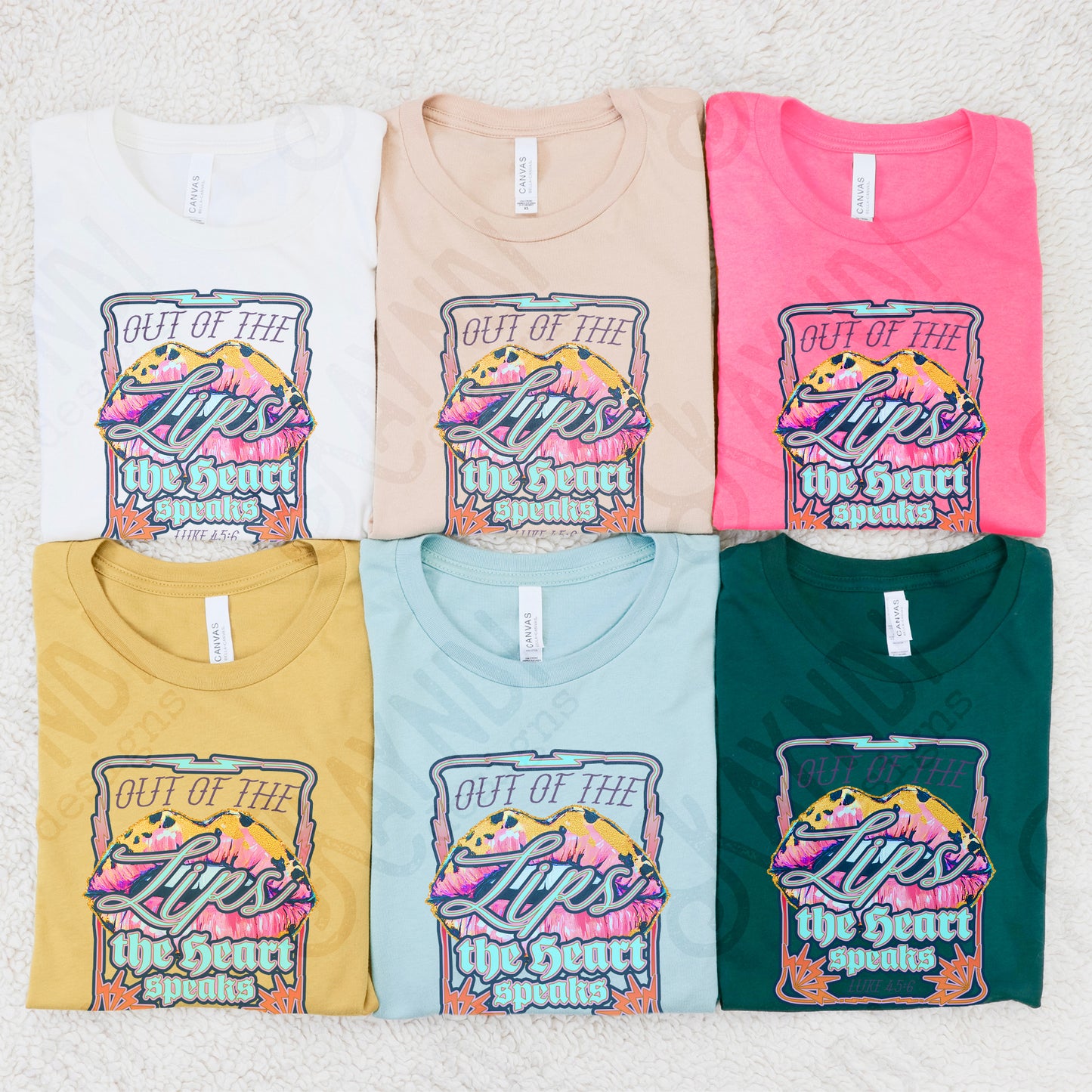 Out of the Lips Sublimation Design PNG Digital Download Printable Faith Bible Verse Vintage