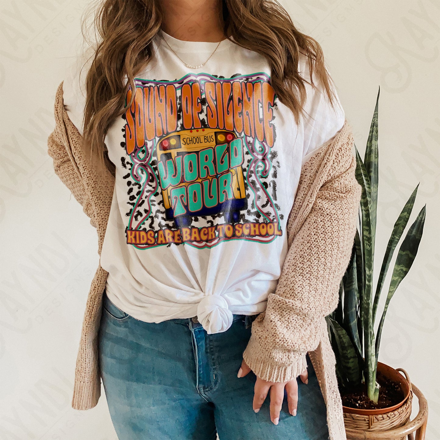 Sound of Silence World Tour Sublimation Design PNG Digital Download Printable Back to School Bus