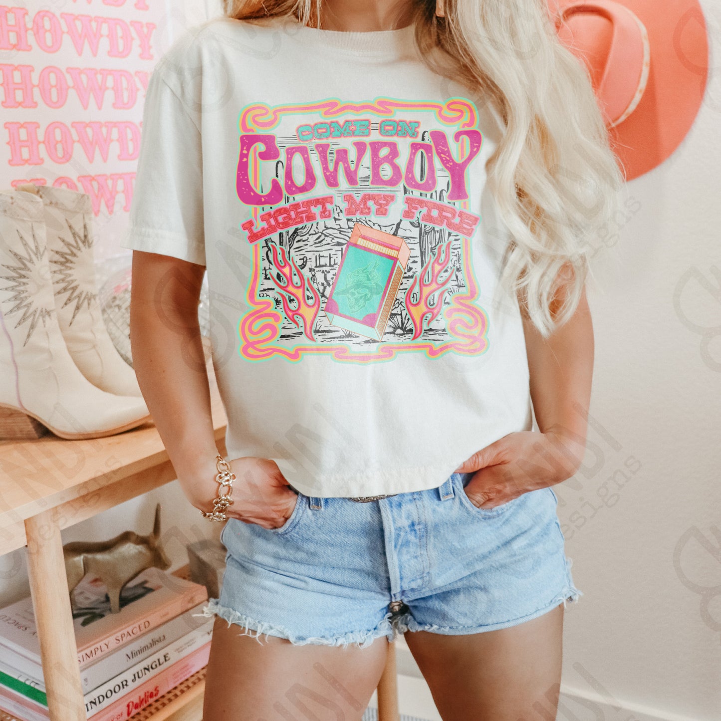 Cowboy Light My Fire Pocket Sublimation Design PNG Digital Download Printable Western