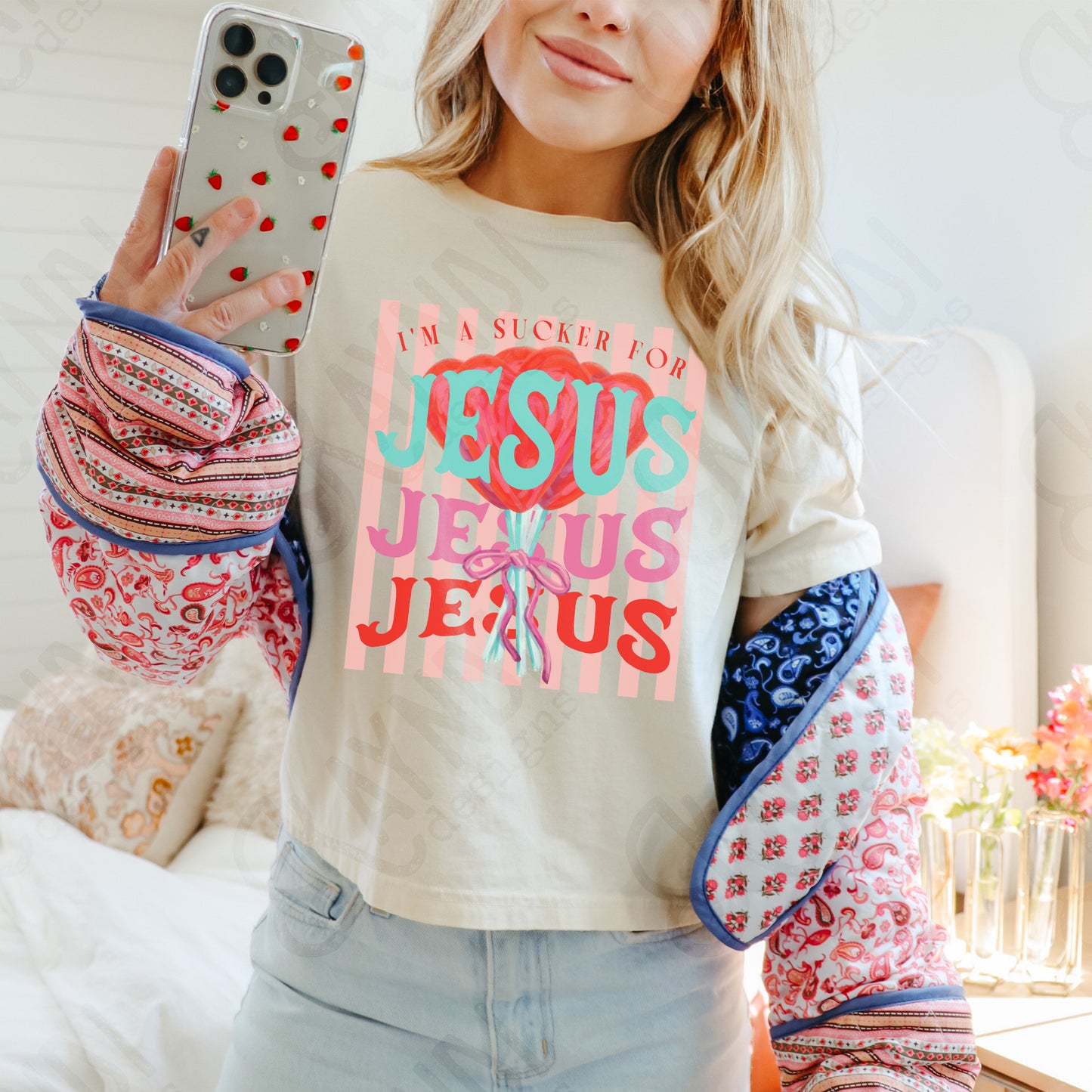 I'm a Sucker for Jesus 1 Sublimation Design PNG Digital Download Printable Cute Faith