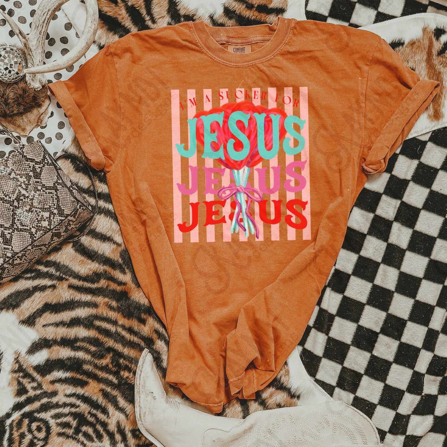 I'm a Sucker for Jesus 1 Sublimation Design PNG Digital Download Printable Cute Faith