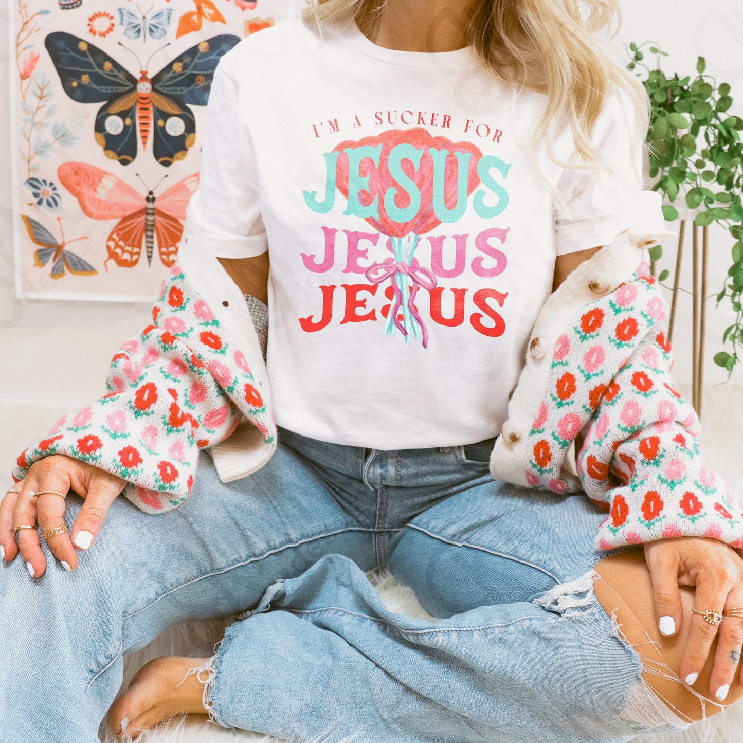 I'm a Sucker for Jesus 2 Sublimation Design PNG Digital Download Printable Cute Faith