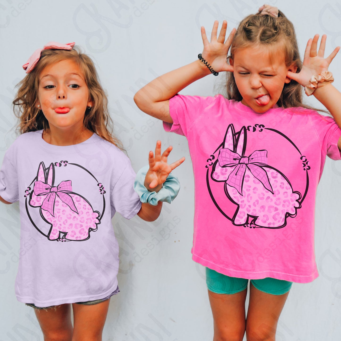 Leopard Bunny Pink Sublimation Design PNG Digital Download Printable Cute Easter