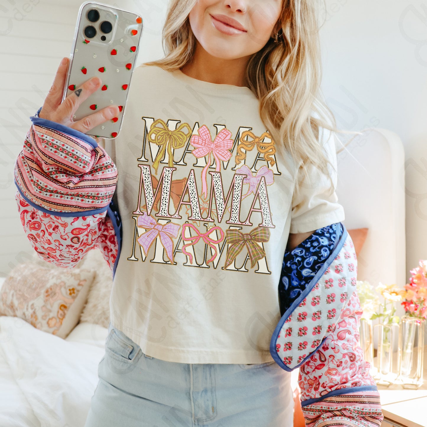 Mama Bows Sublimation Design PNG Digital Download Printable Mama Mini Coquette