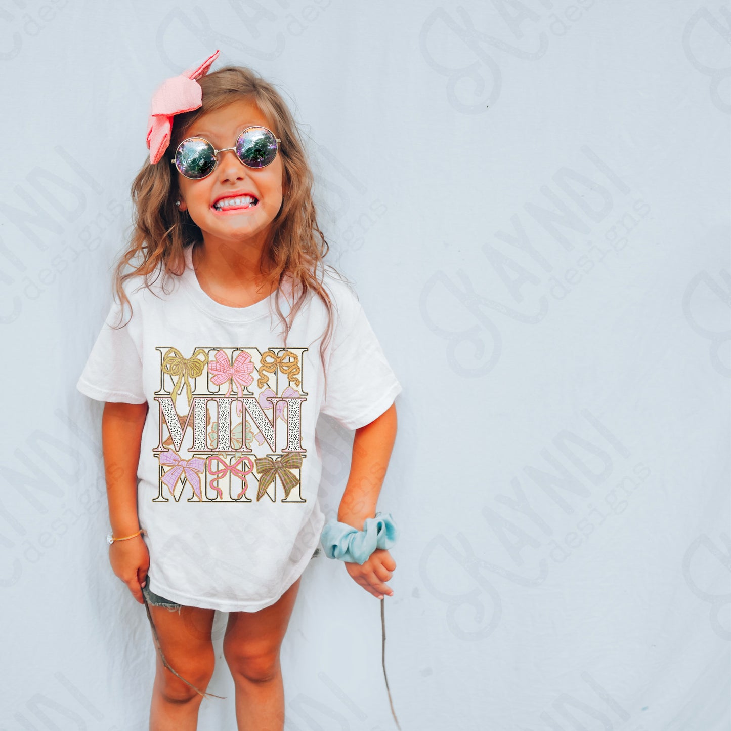 Mini Bows Sublimation Design PNG Digital Download Printable Mama Mini Coquette