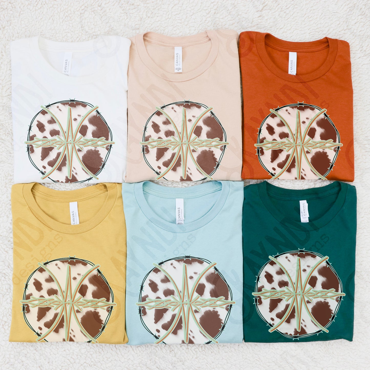 Western Design Sublimation Design PNG Digital Download Printable Cow Print