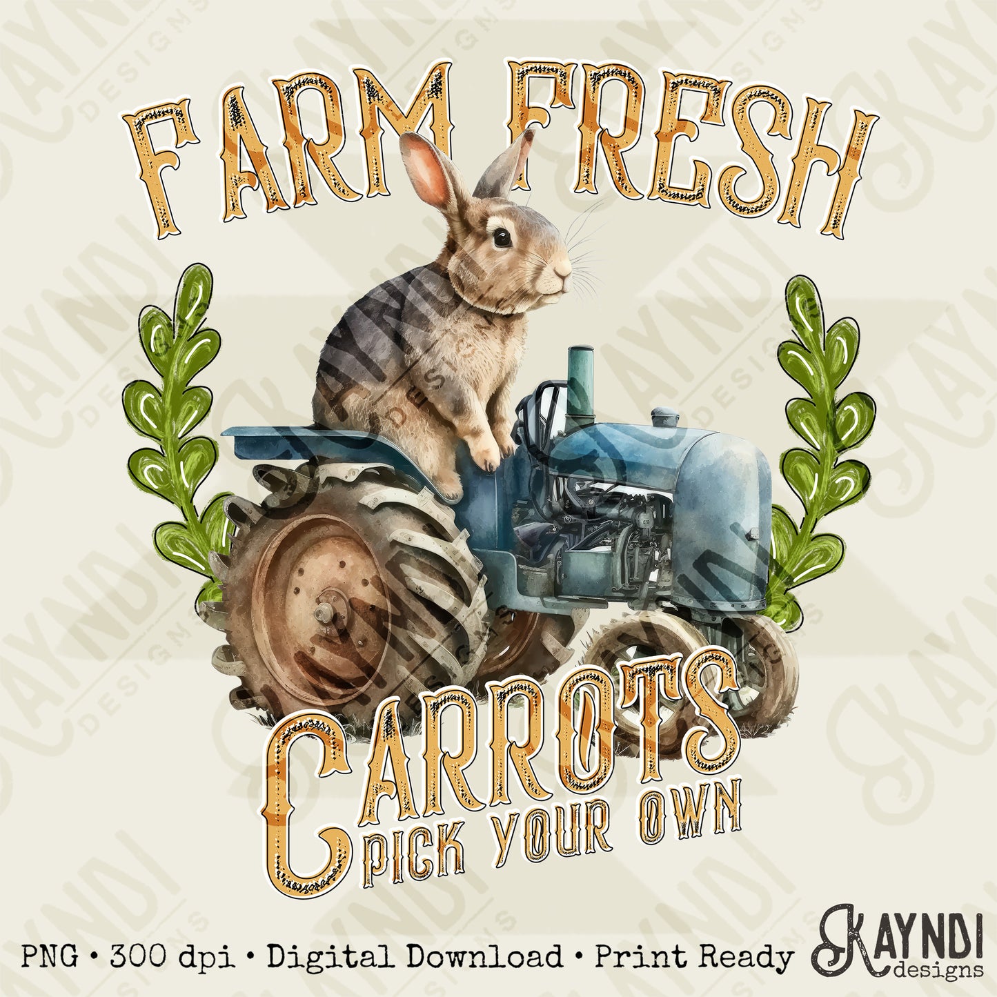 Farm Fresh Carrots Sublimation Design PNG Digital Download Printable Easter Tractor Boys
