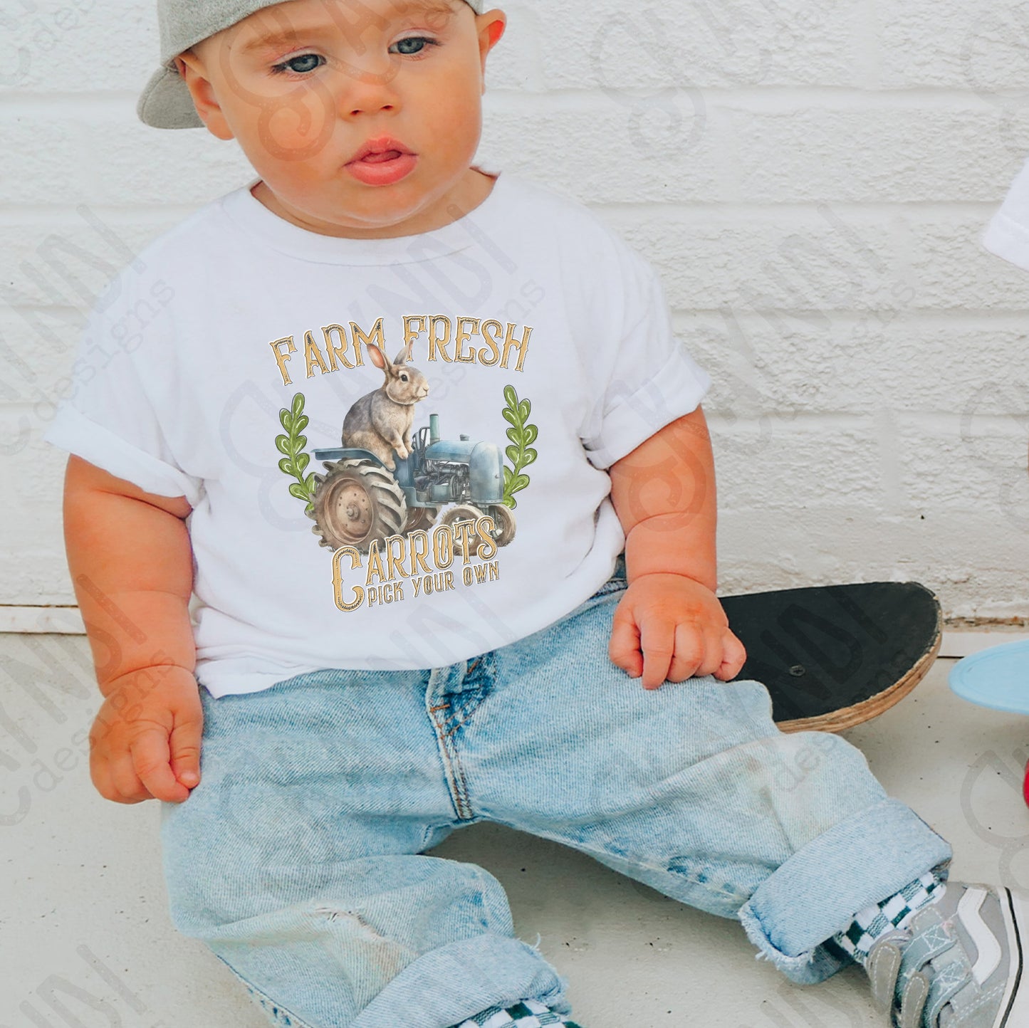 Farm Fresh Carrots Sublimation Design PNG Digital Download Printable Easter Tractor Boys