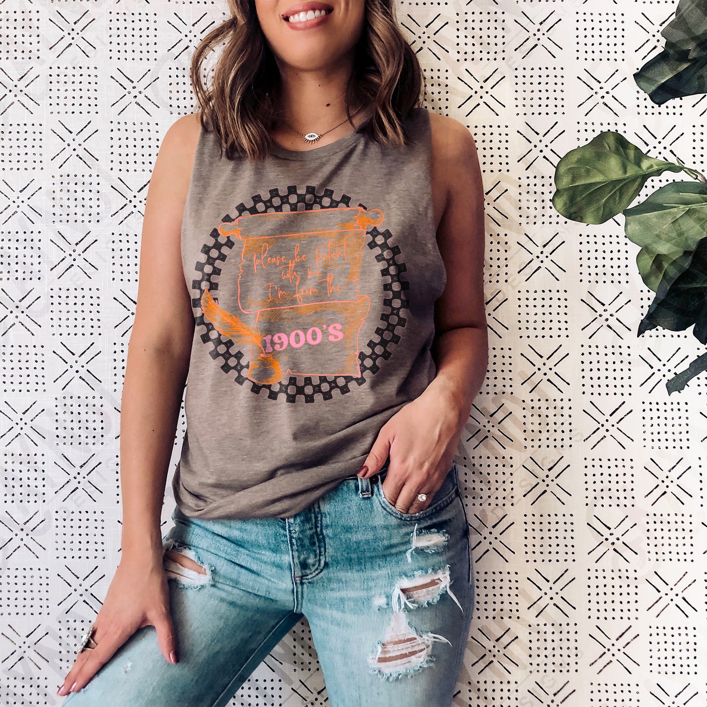 I'm From the 1900s Color Sublimation Design PNG Digital Download Printable Funny Checkered Sarcastic