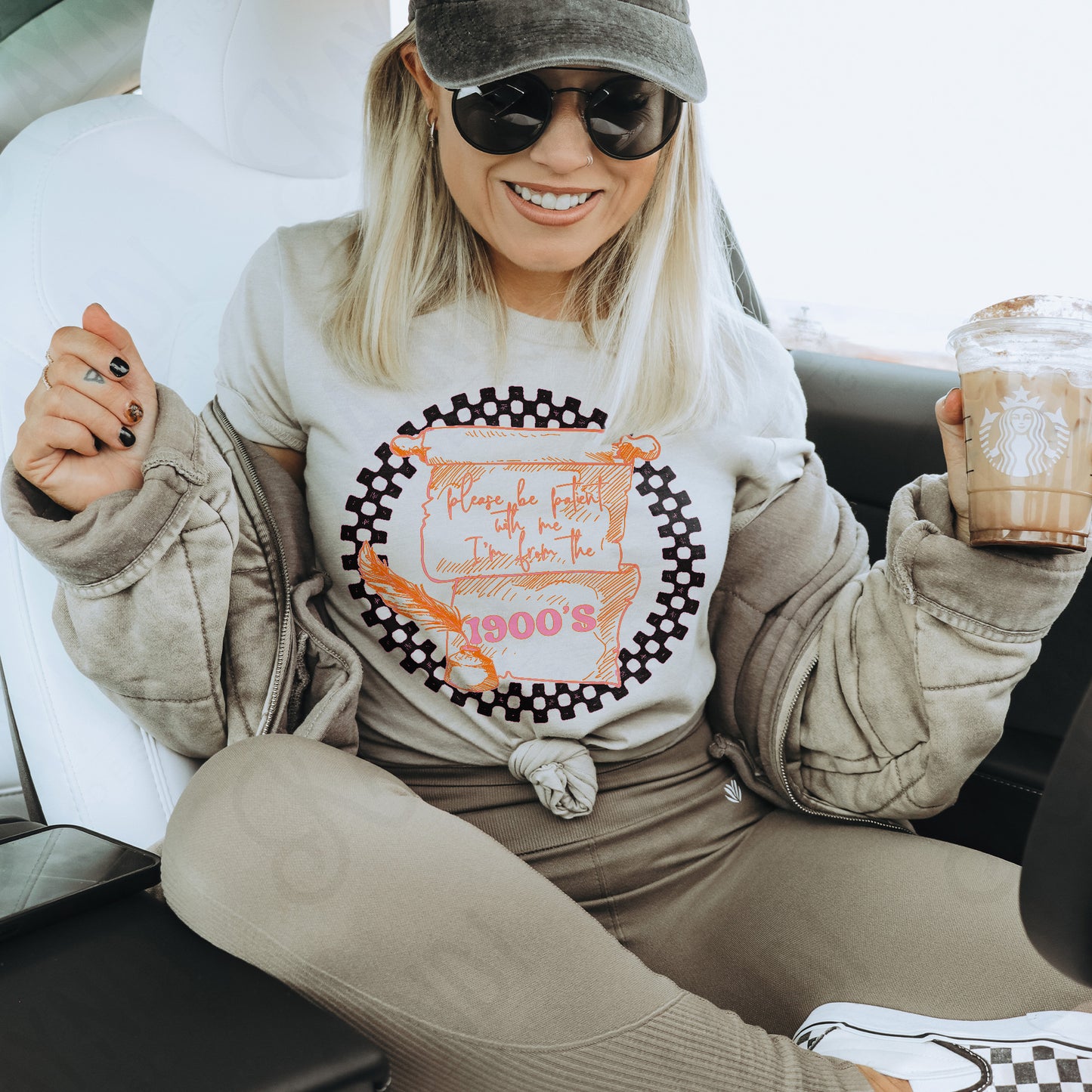 I'm From the 1900s Color Sublimation Design PNG Digital Download Printable Funny Checkered Sarcastic