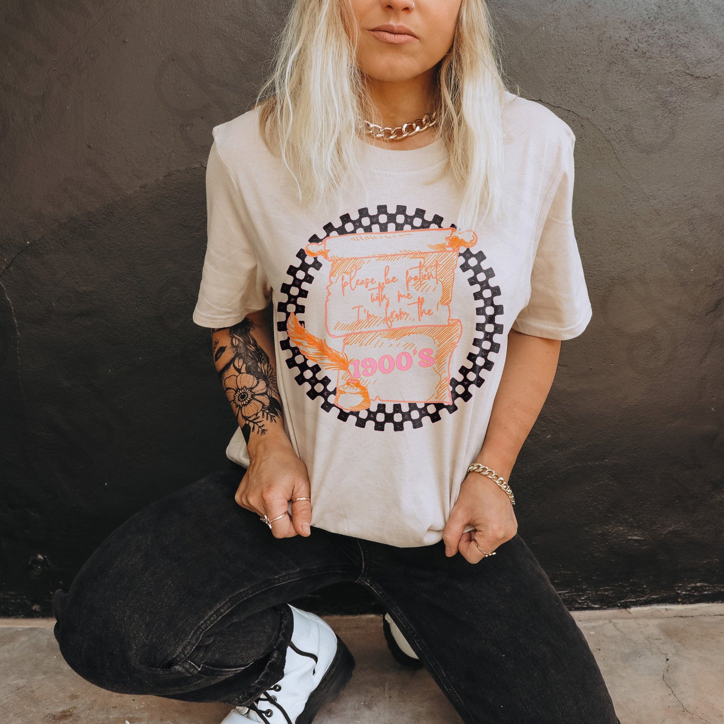 I'm From the 1900s Color Sublimation Design PNG Digital Download Printable Funny Checkered Sarcastic