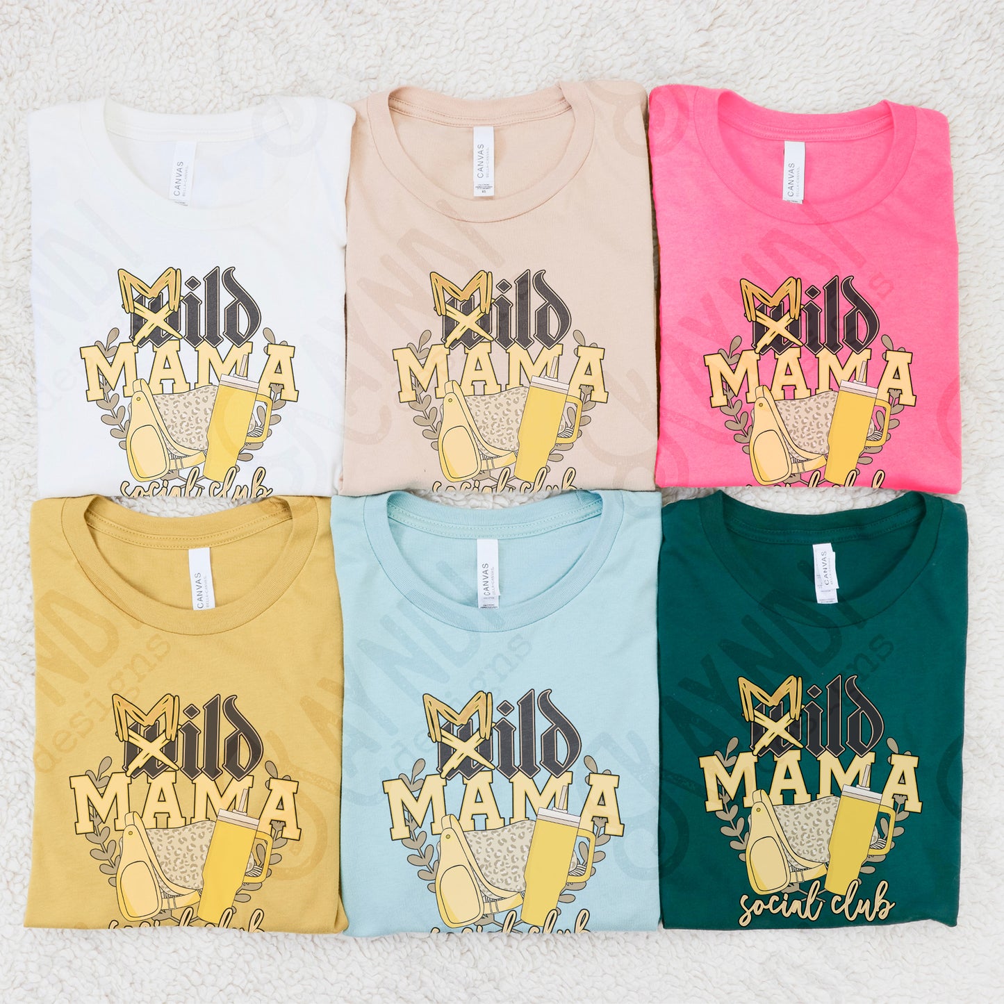 Mild Mama Social Club Yellow Sublimation Design PNG Digital Download Printable cheetah purse tumbler preppy