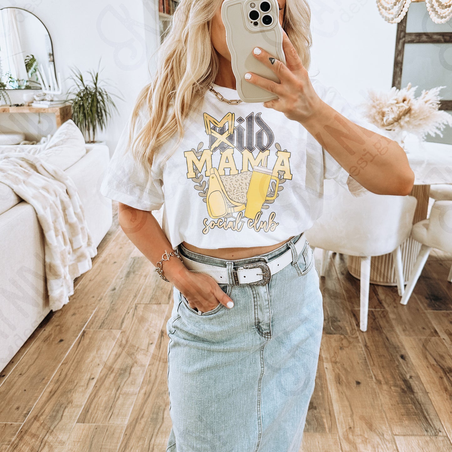 Mild Mama Social Club Yellow Sublimation Design PNG Digital Download Printable cheetah purse tumbler preppy