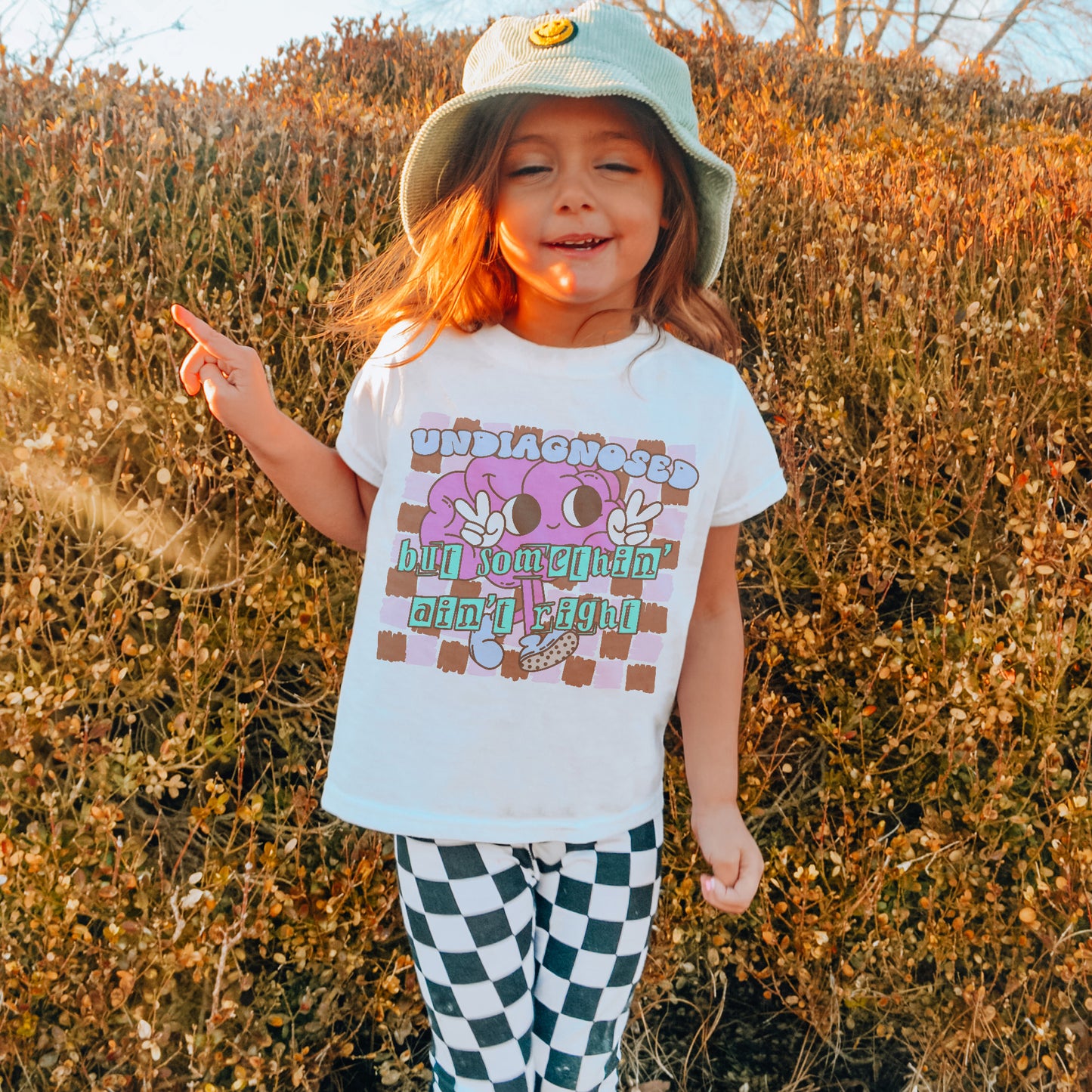 Undiagnosed Sublimation Design PNG Digital Download Printable Retro Groovy Checkered