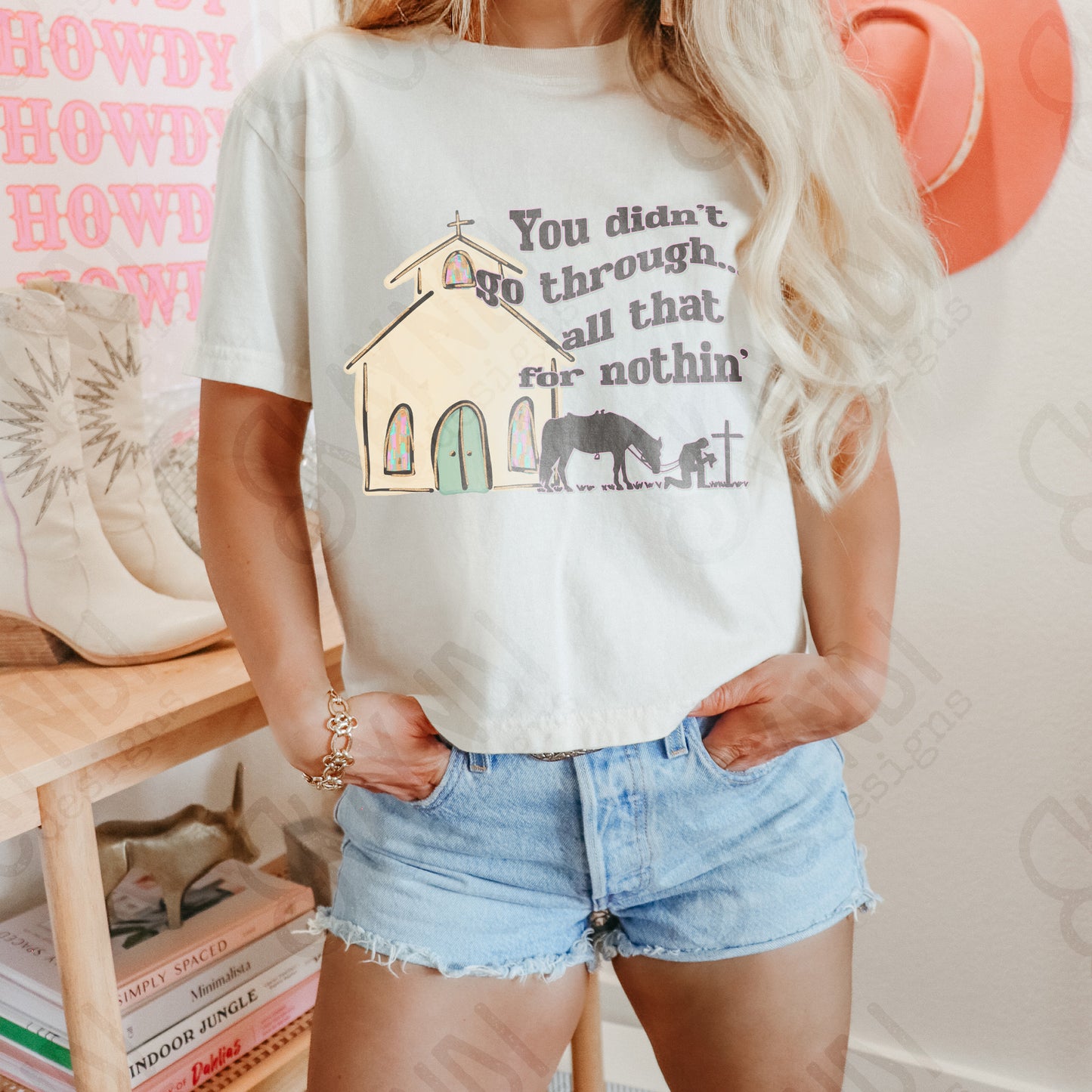 All That for Nothing Sublimation Design PNG Digital Download Printable Western Church Horseback Cowboy