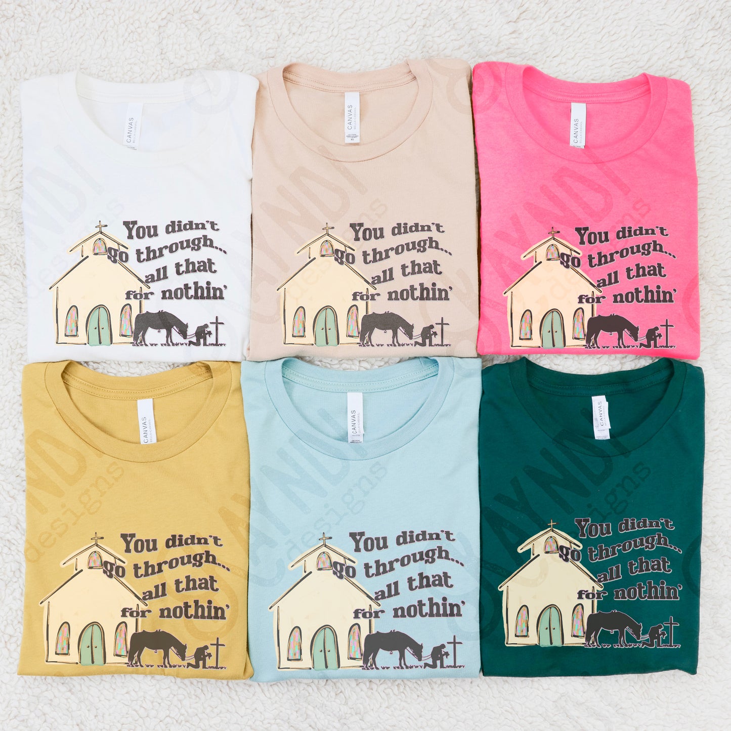 All That for Nothing Sublimation Design PNG Digital Download Printable Western Church Horseback Cowboy