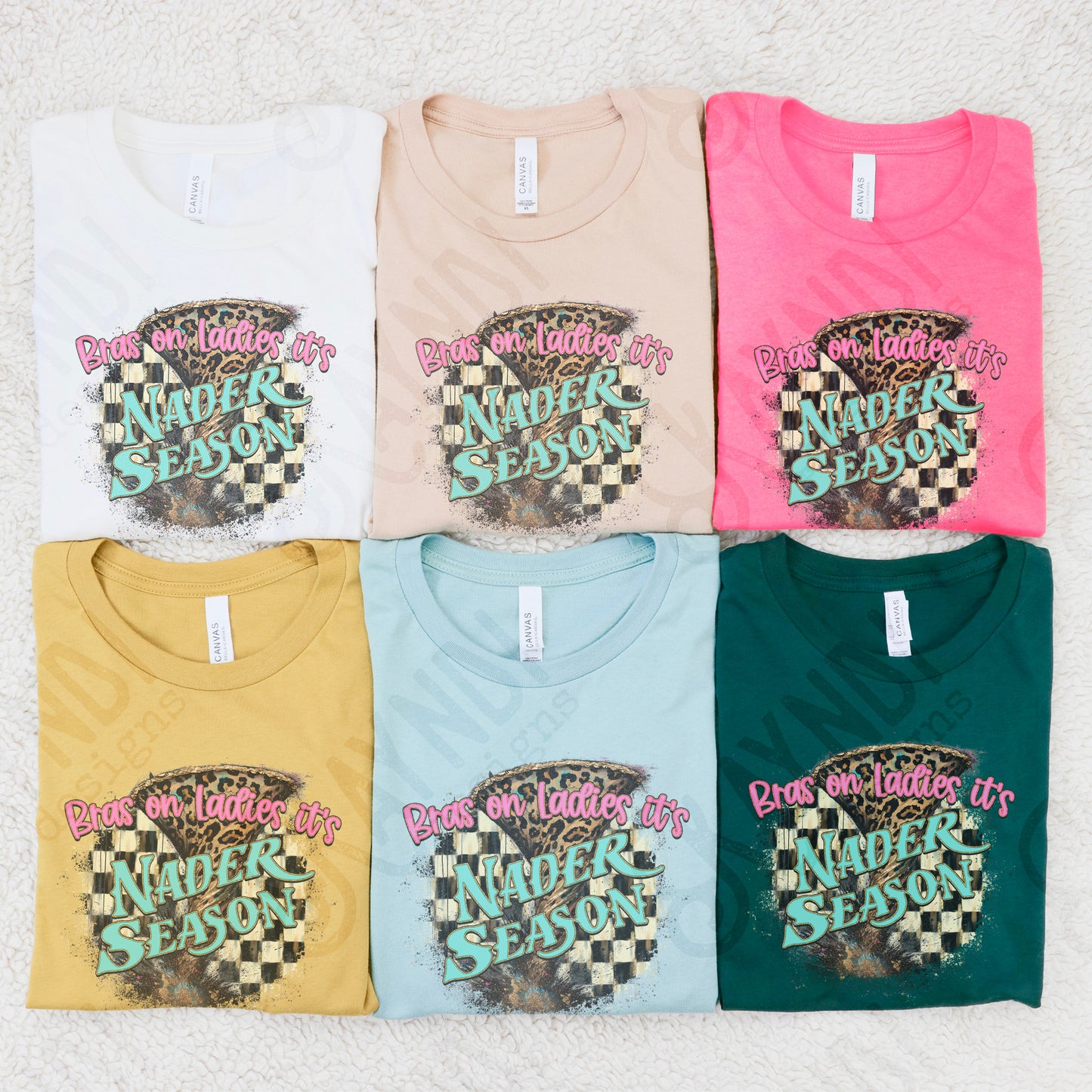 Bras on Ladies its Nader Pink Season Sublimation Design PNG Digital Download Printable Vintage Storm Tornado Checkered