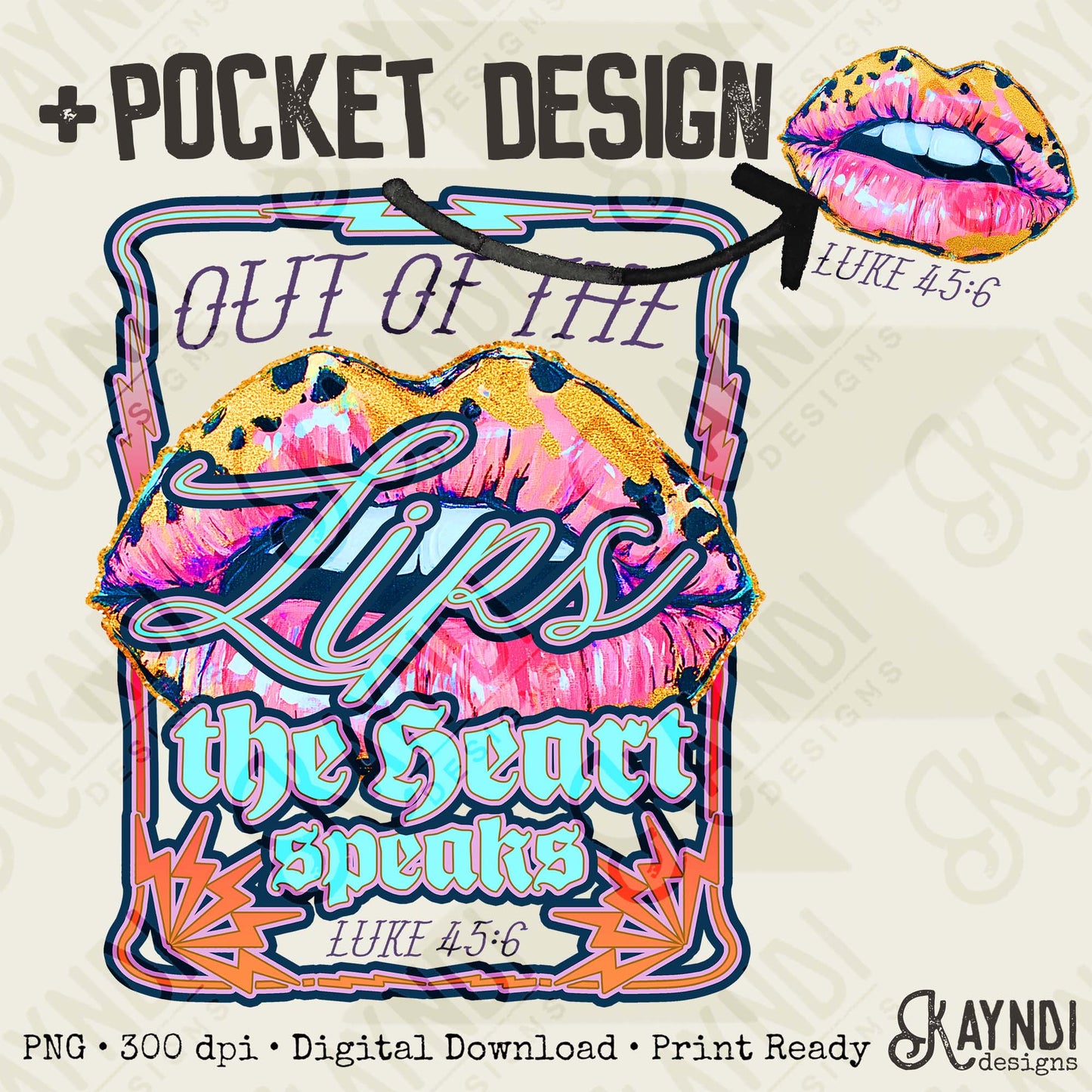 Out of the Lips Sublimation Design PNG Digital Download Printable Faith Bible Verse Vintage