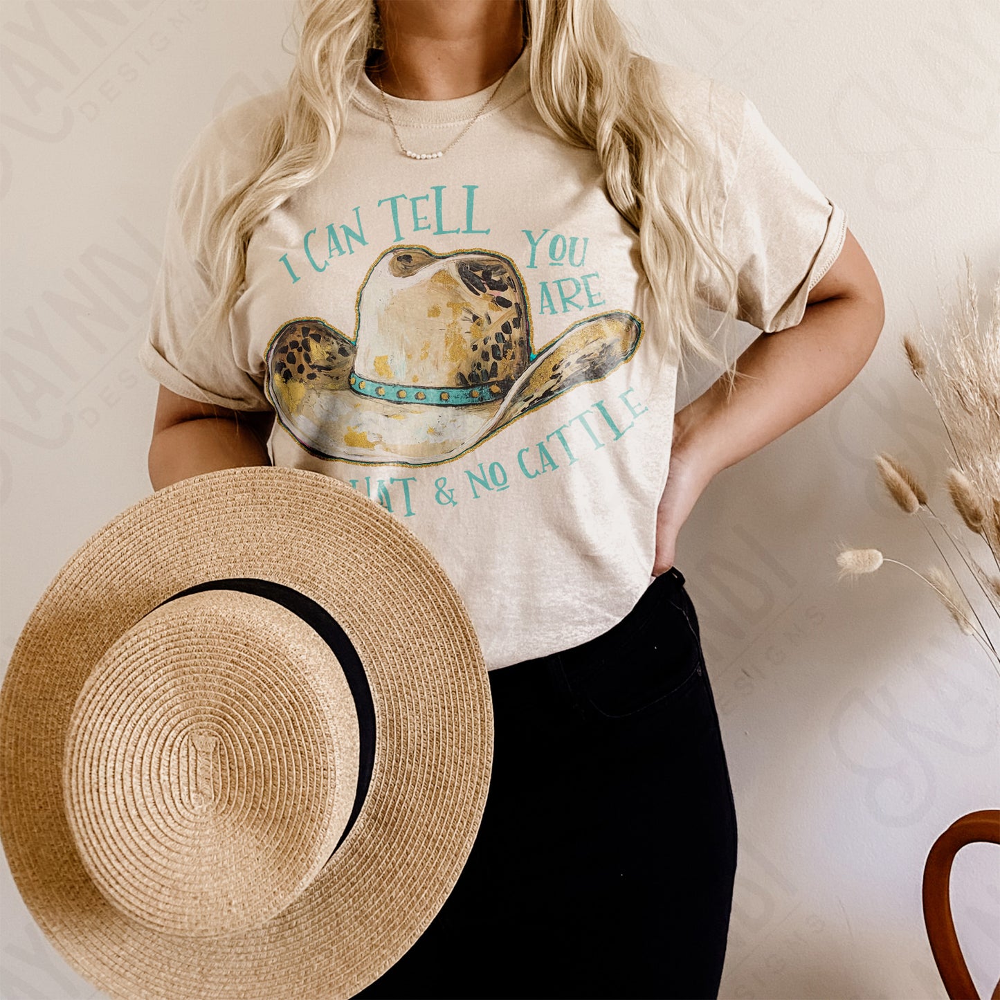 All Hat No Cattle Sublimation Design PNG Digital Download Printable Country Cows Farm Ranch