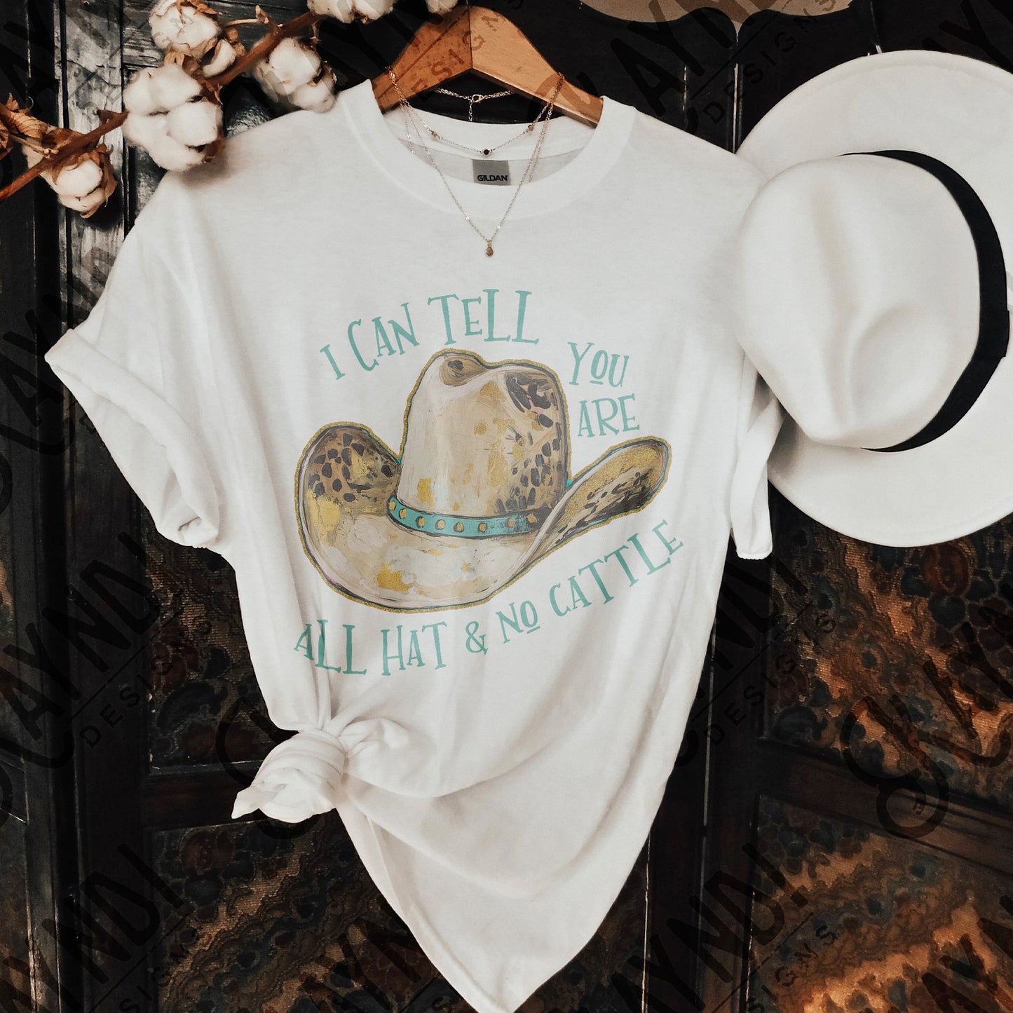 All Hat No Cattle Sublimation Design PNG Digital Download Printable Country Cows Farm Ranch
