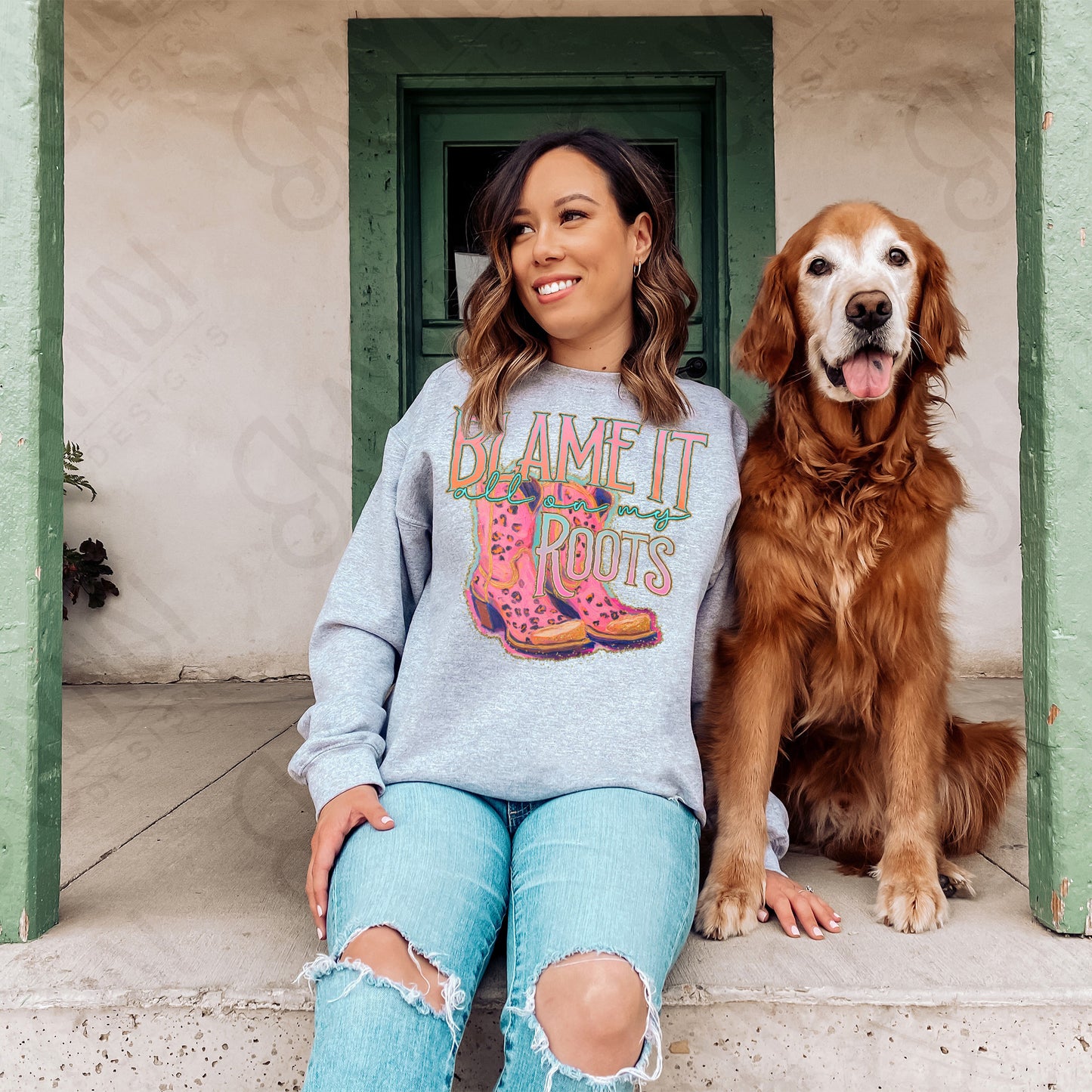 Blame it all on my Roots Sublimation Design PNG Digital Download Printable Country Cowgirl Cheetah Pink