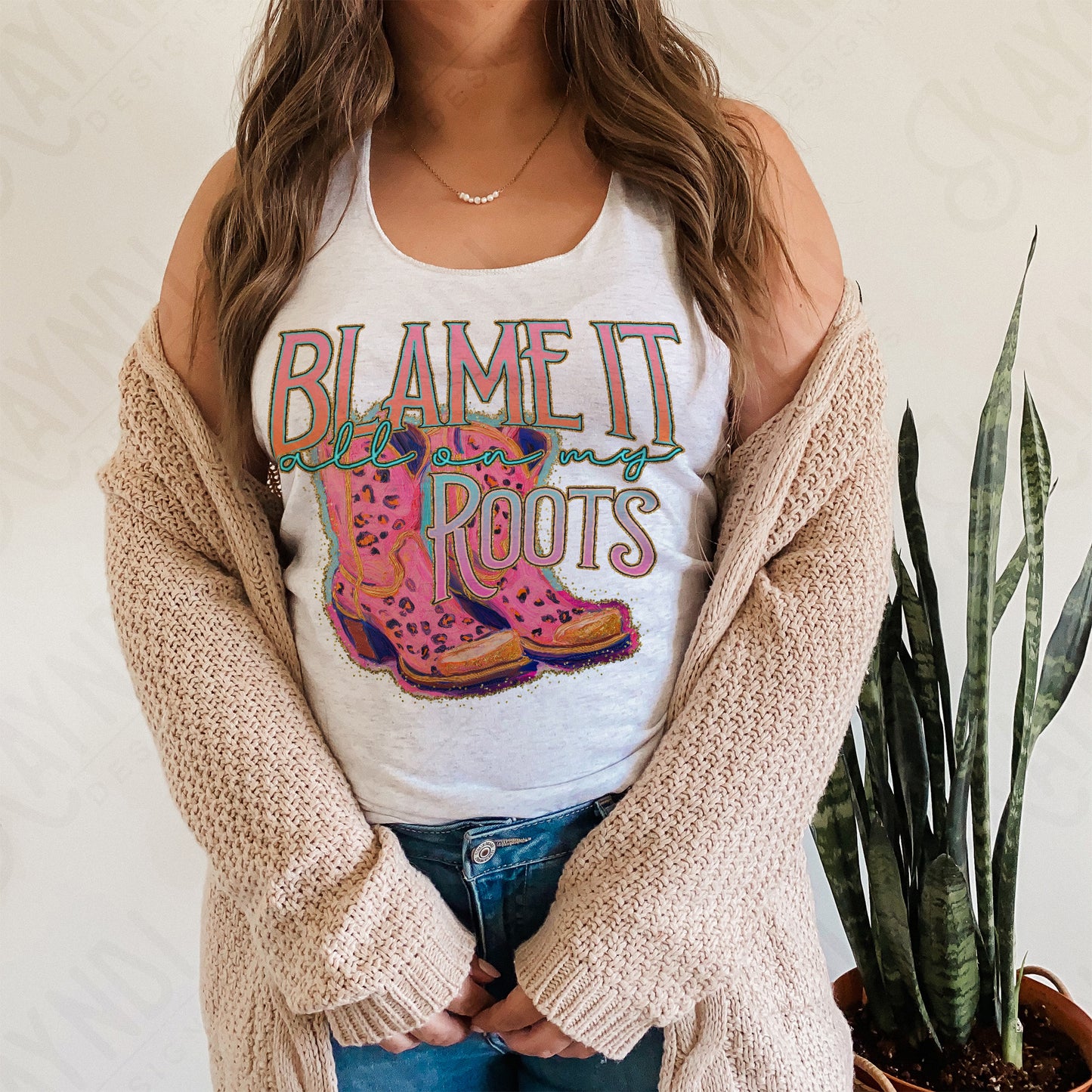 Blame it all on my Roots Sublimation Design PNG Digital Download Printable Country Cowgirl Cheetah Pink