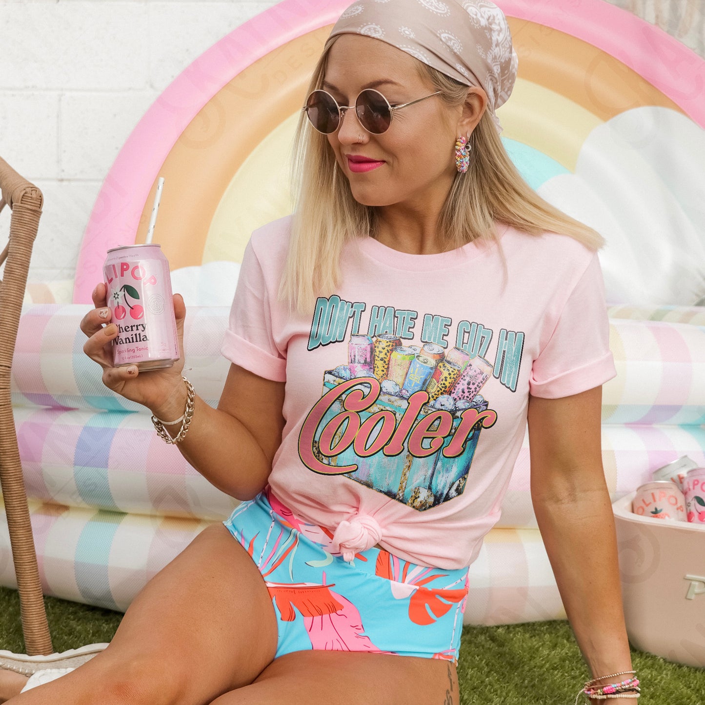 Cooler Sublimation Design PNG Digital Download Printable Mens Drinks Summer