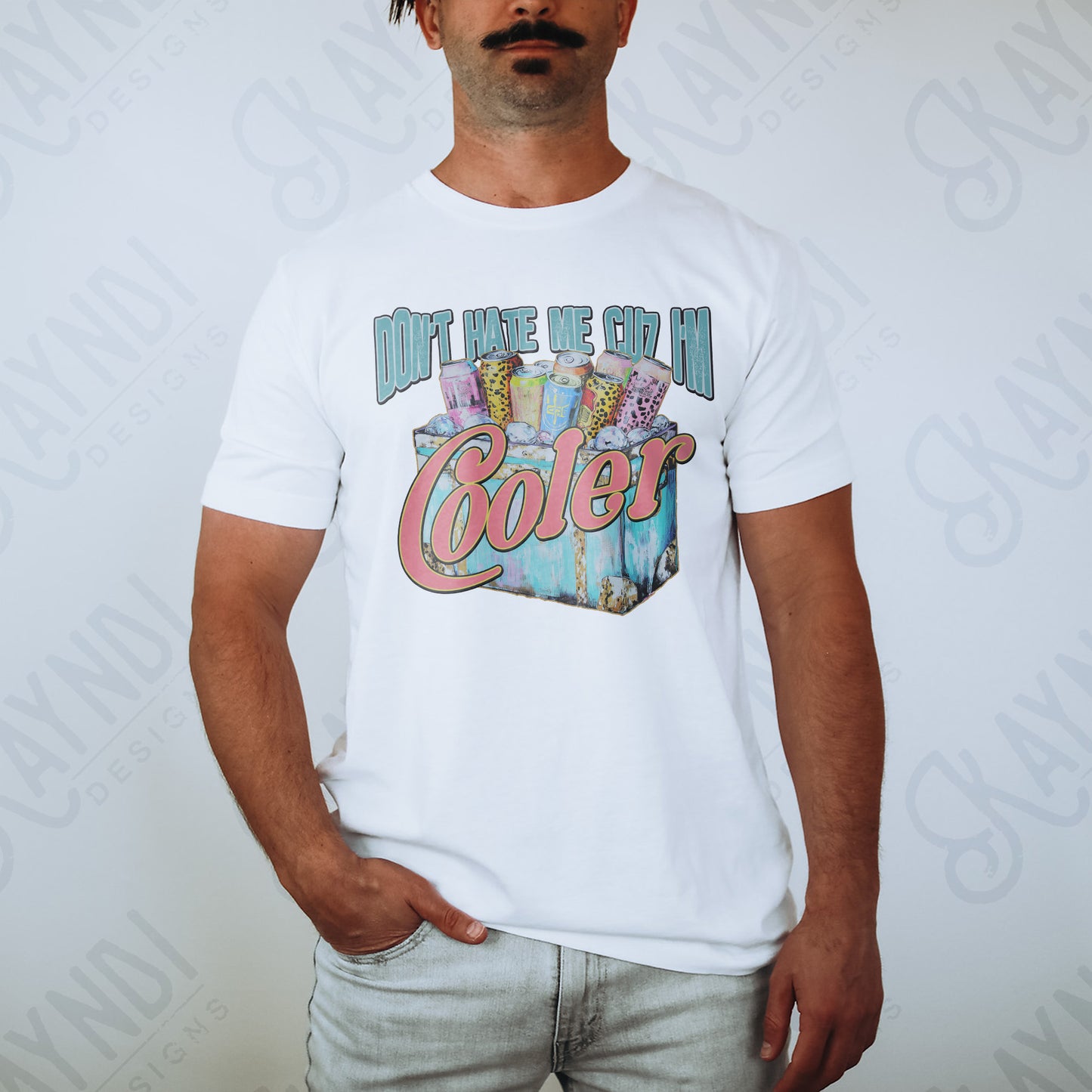 Cooler Sublimation Design PNG Digital Download Printable Mens Drinks Summer