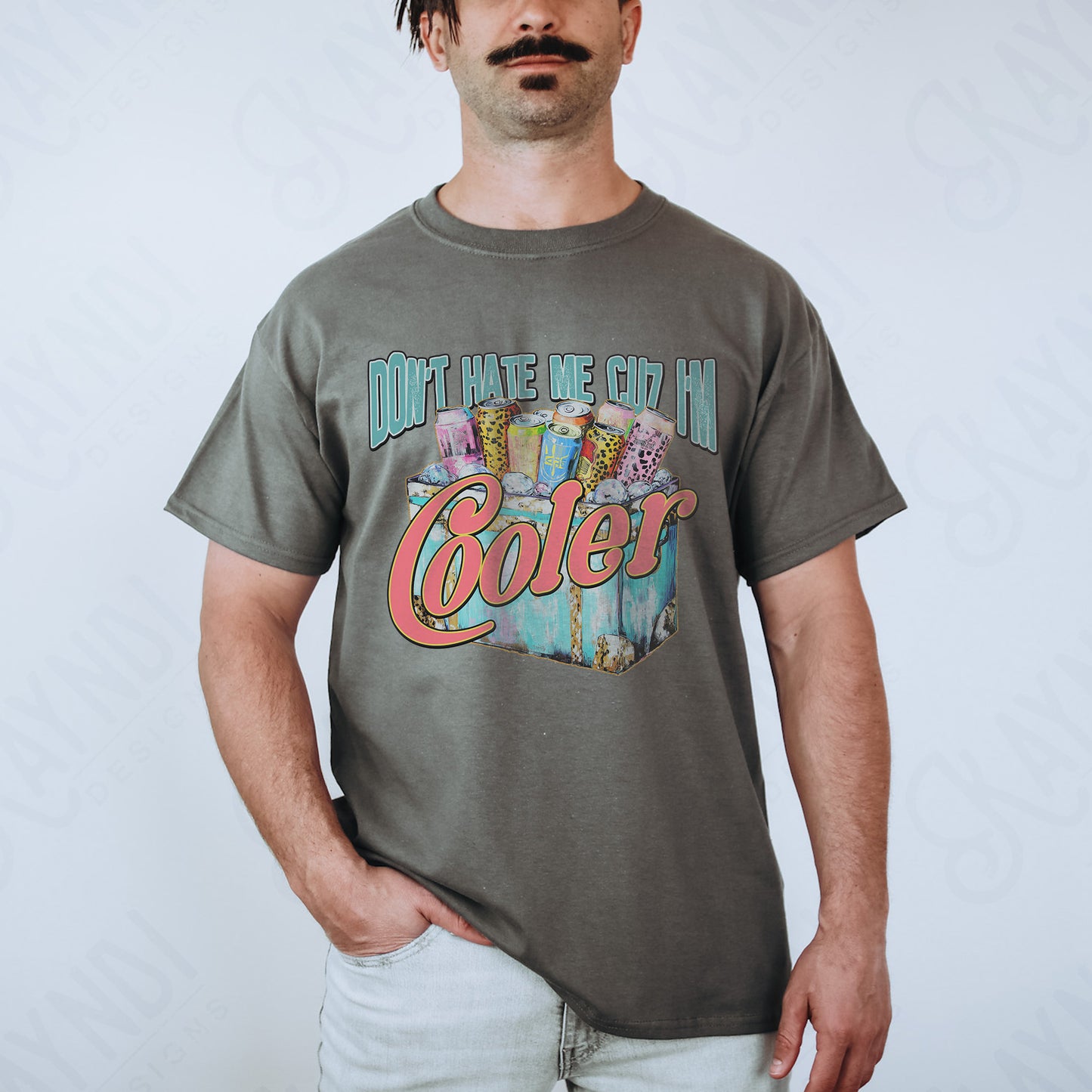 Cooler Sublimation Design PNG Digital Download Printable Mens Drinks Summer