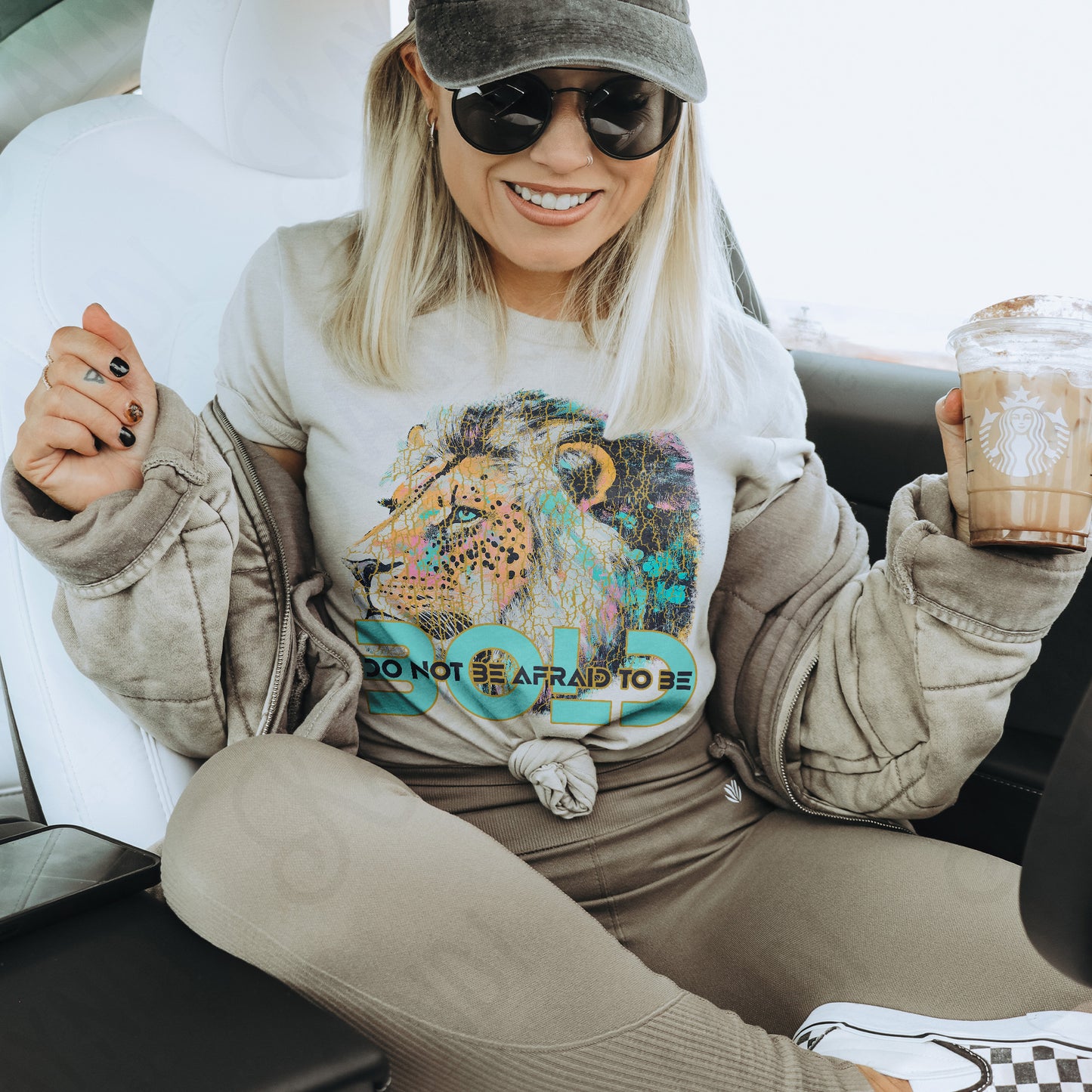 Do Not Be Afraid to be Bold Sublimation Design PNG Digital Download Printable Faith Lion Watercolor