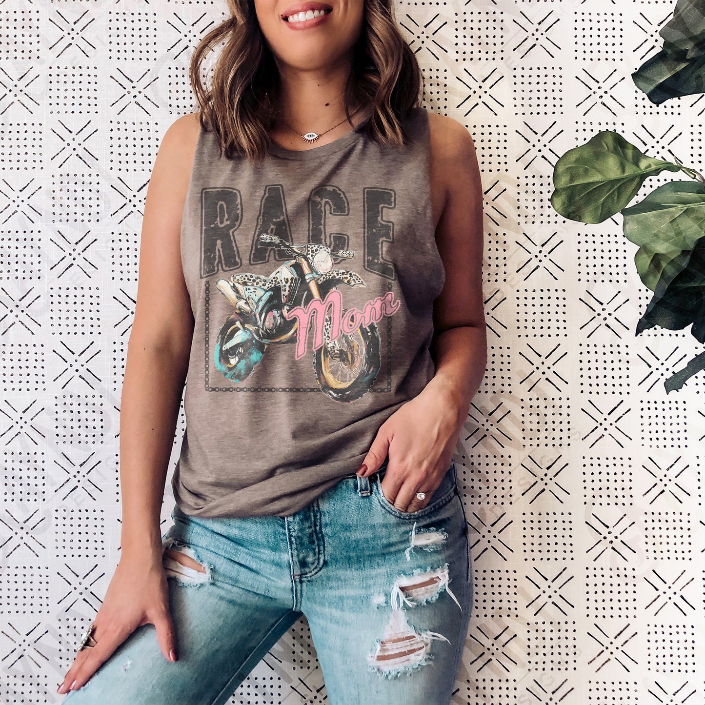 Race Mom Sublimation Design PNG Digital Download Printable Dirt Bike Pastel