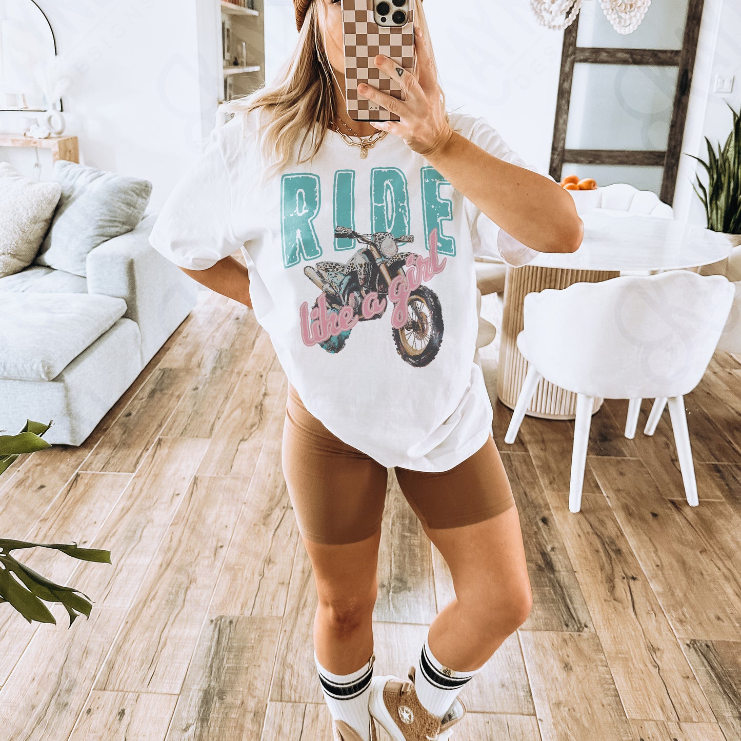 Ride Like a Girl Sublimation Design PNG Digital Download Printable Dirt Bike Pastel