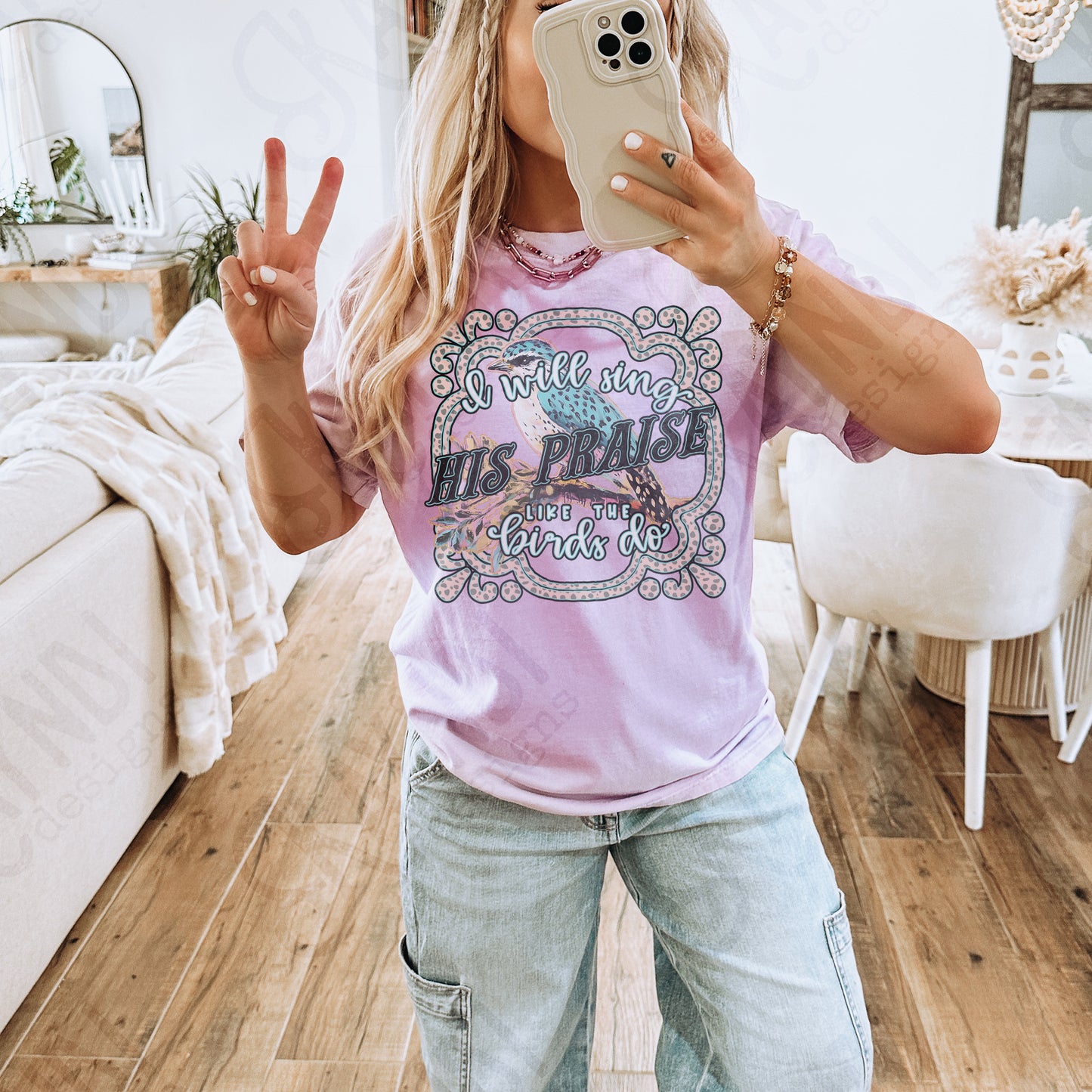 Sing His Praise Sublimation Design PNG Digital Download Printable Distressed Christian