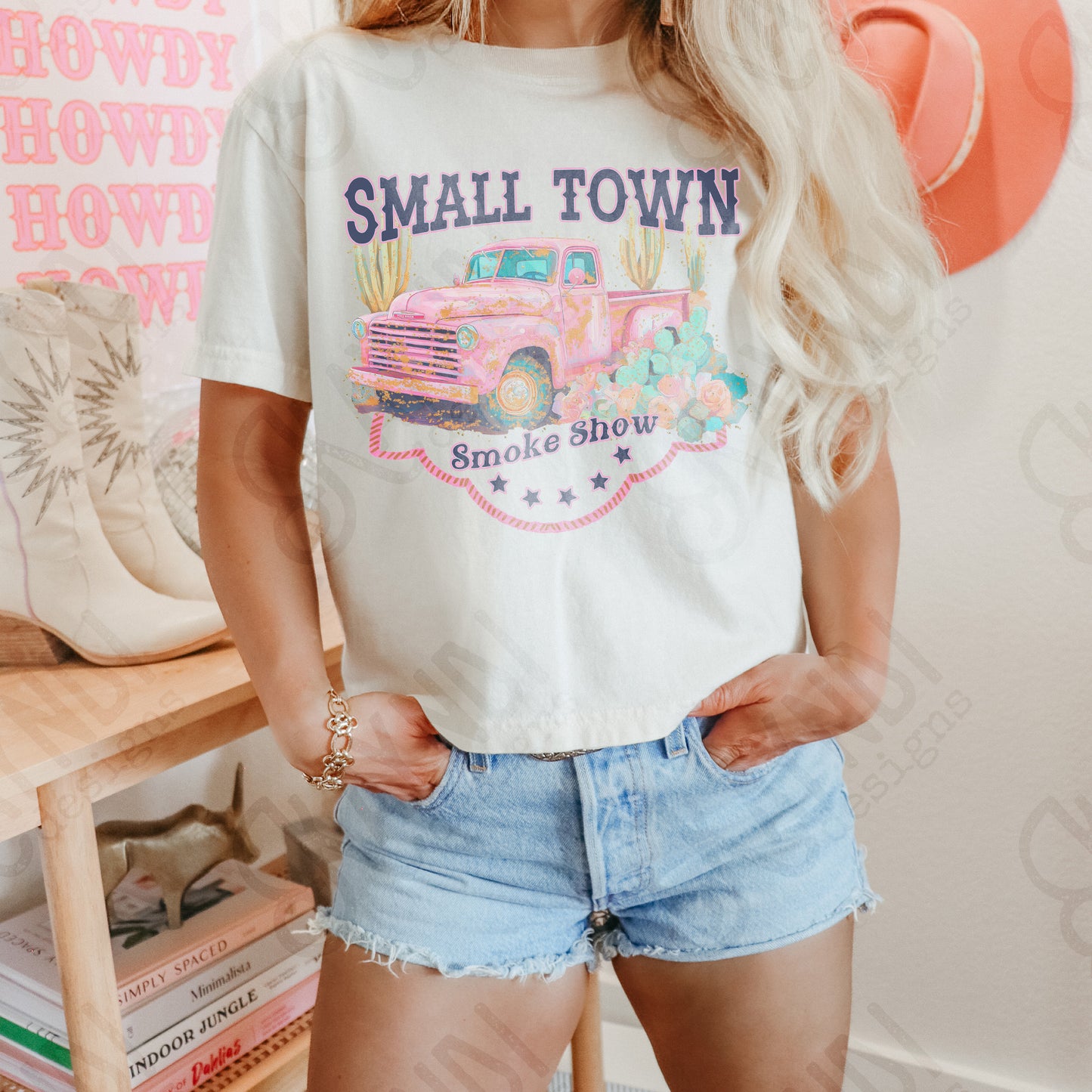 Small Town Smokeshow Sublimation Design PNG Digital Download Printable Oldtime Truck Vintage