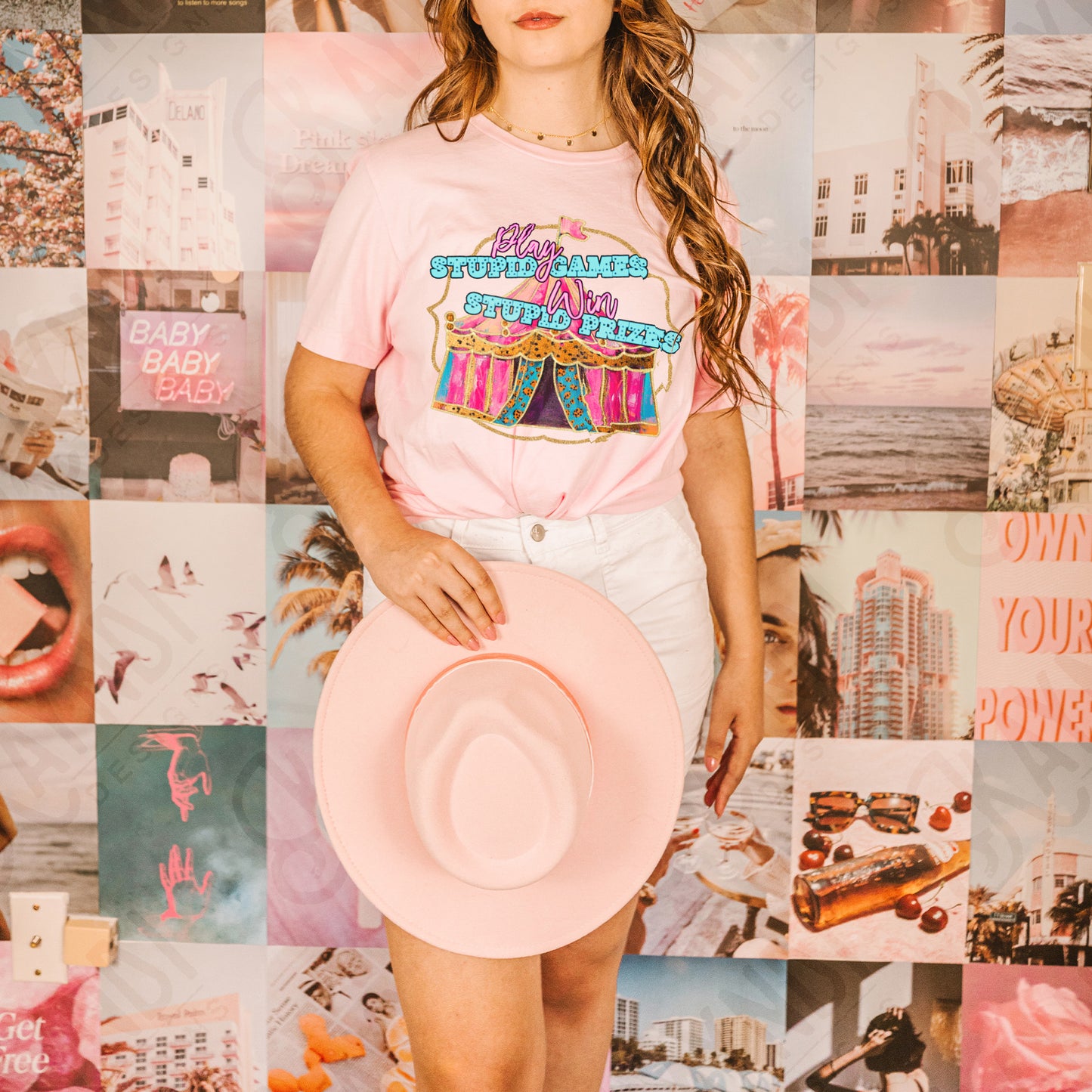 Stupid Games Stupid Prizes Sublimation Design PNG Digital Download Printable Cheetah Circus Pink