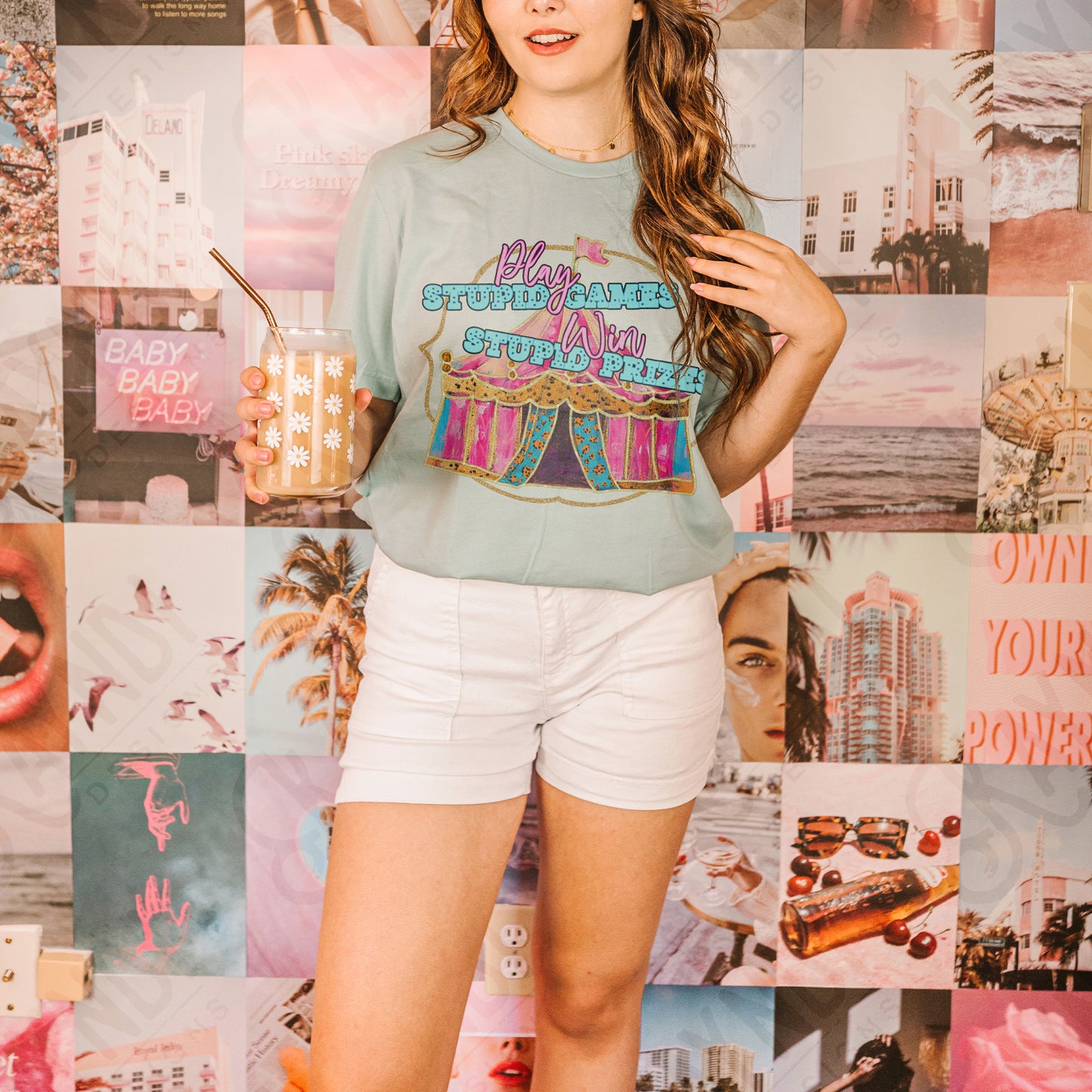 Stupid Games Stupid Prizes Sublimation Design PNG Digital Download Printable Cheetah Circus Pink