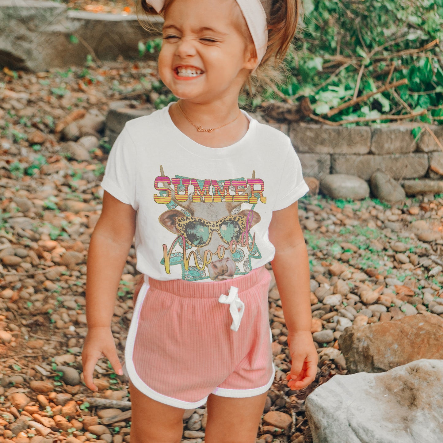 Summer Moood Sublimation Design PNG Digital Download Printable Cows Fun Turquoise